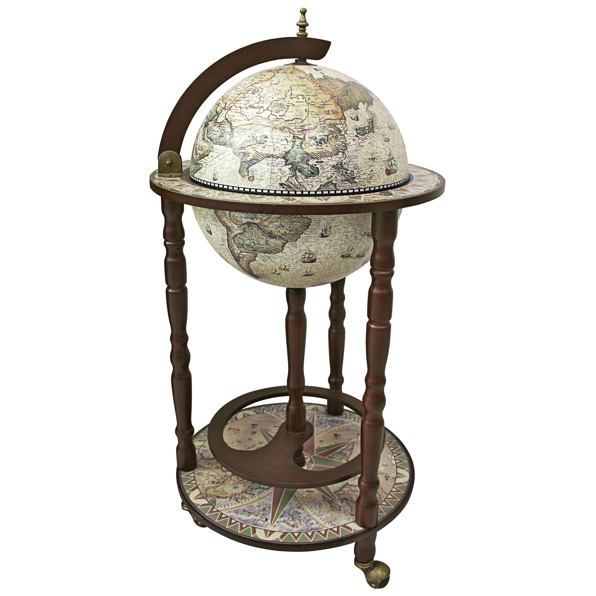 Toscano - Sixteenth-Century Durata Replica Globe Bar Cabinet