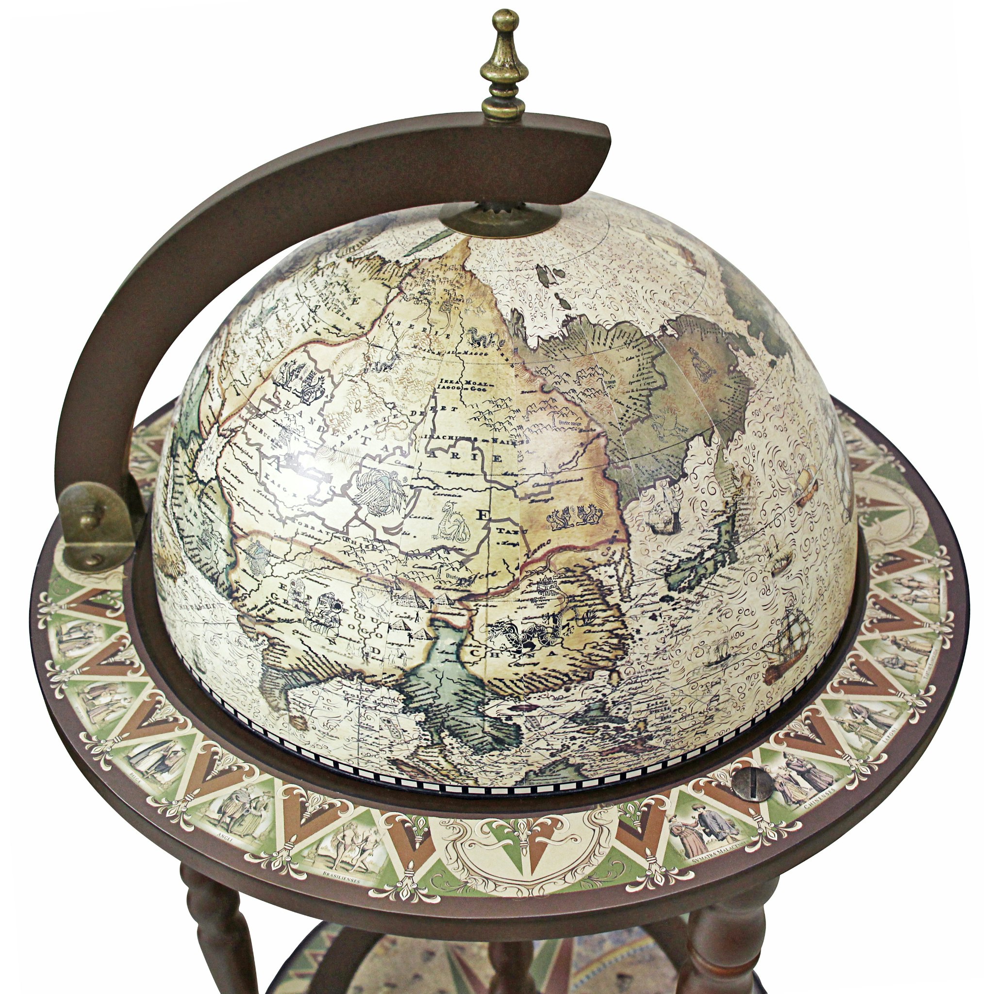 Toscano - Sixteenth-Century Durata Replica Globe Bar Cabinet