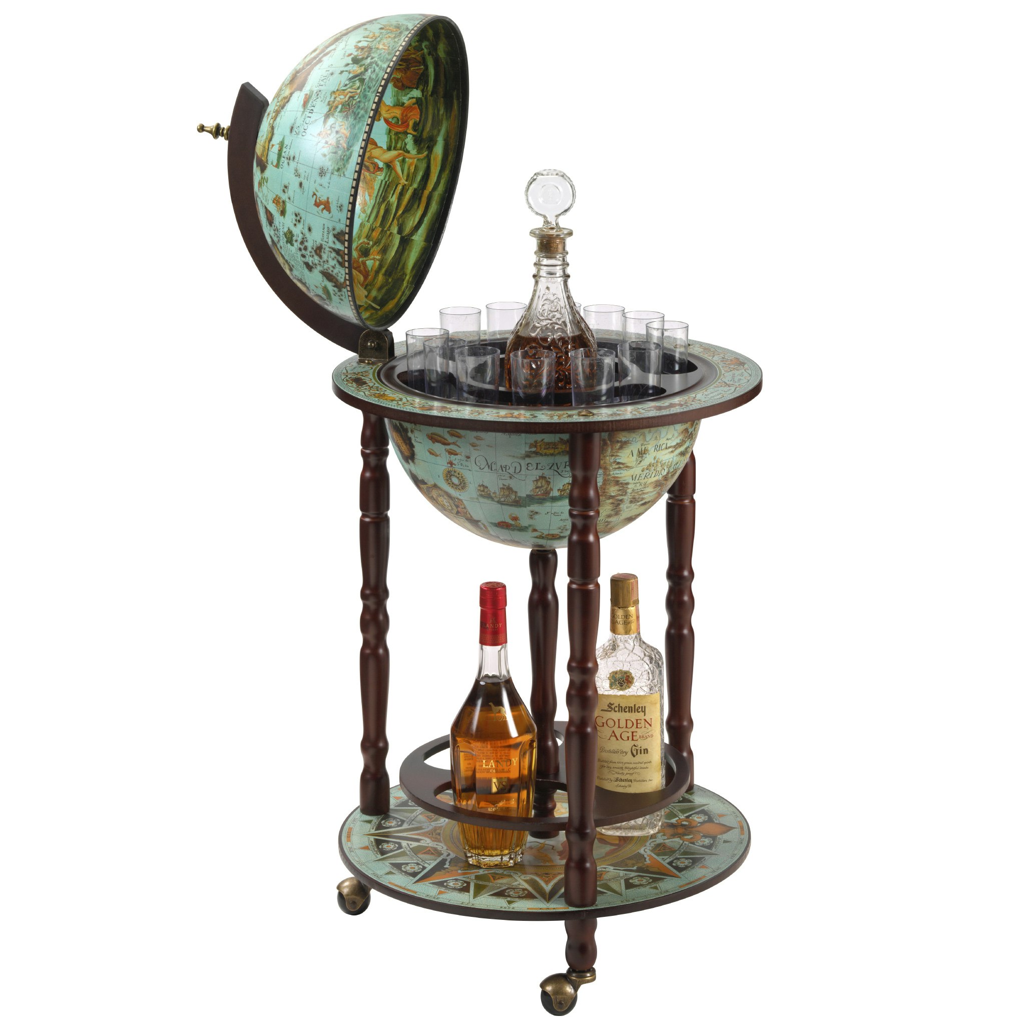 Toscano - Sixteenth-Century Cielo Replica Globe Bar Cabinet