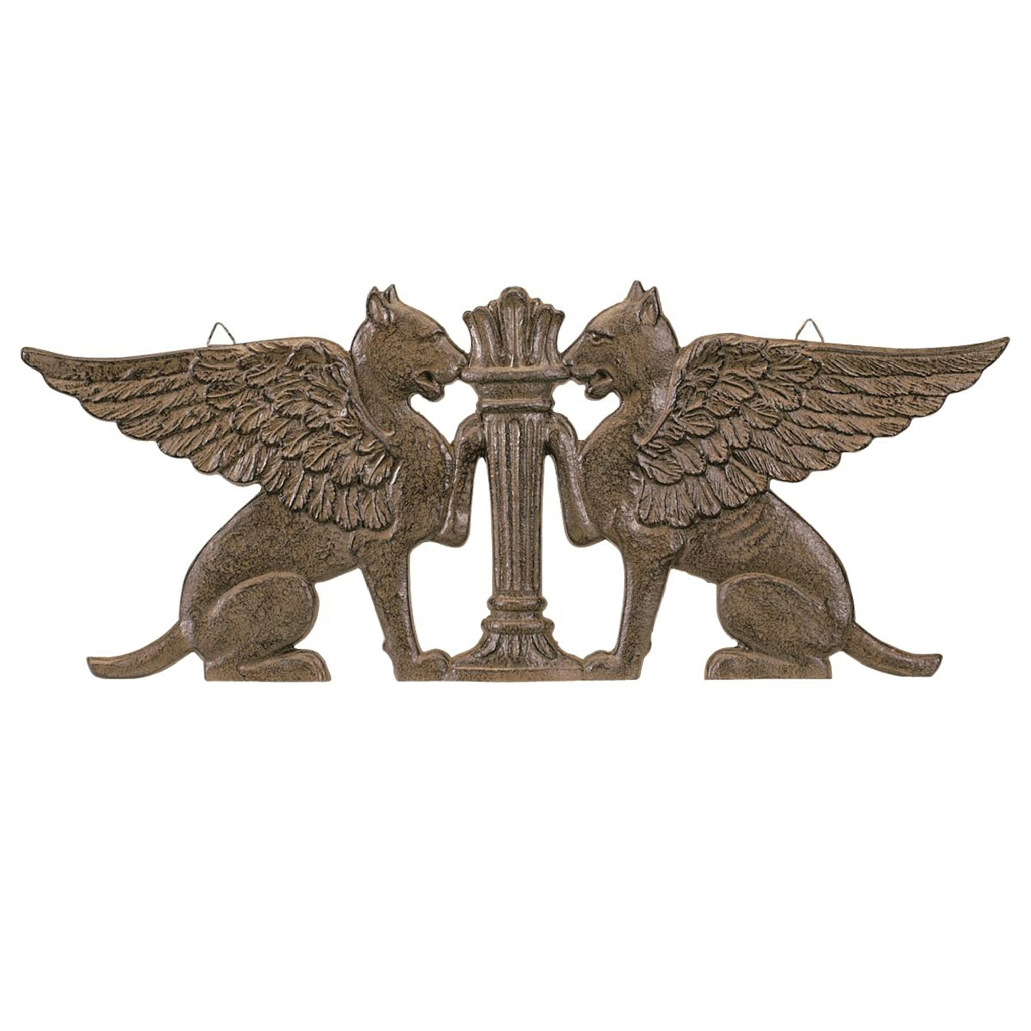 Toscano - Griffin Ornamental Iron Architectural Pediment