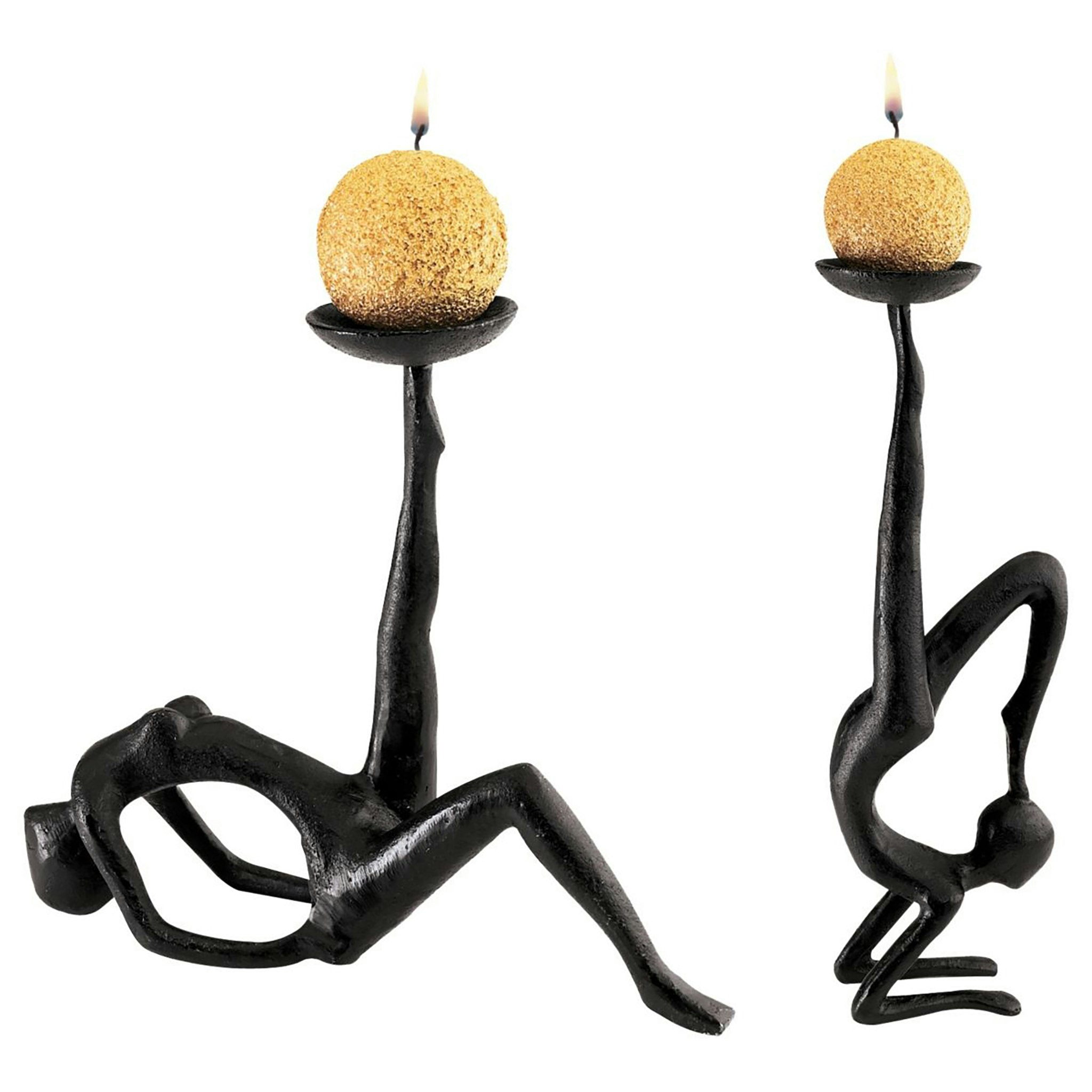 Toscano - Set of 2 Les Acrobates Sculptural Candleholder