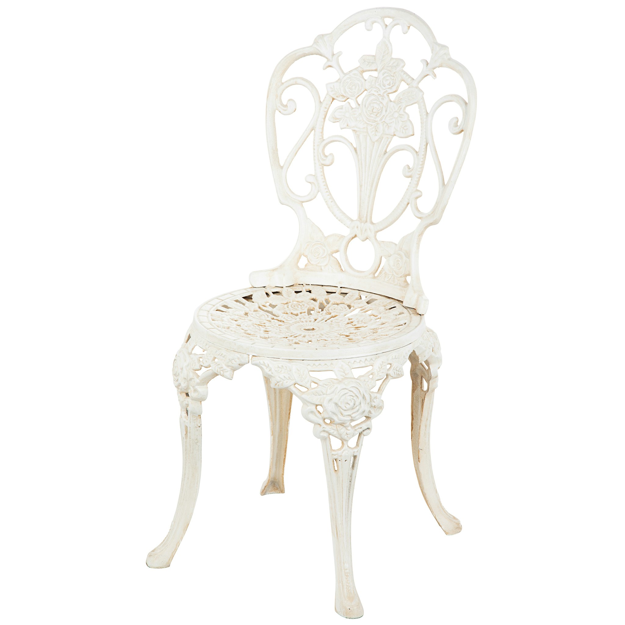 Toscano - Villa Ravello Rose Garden Chair in Ancient Ivory, Iron