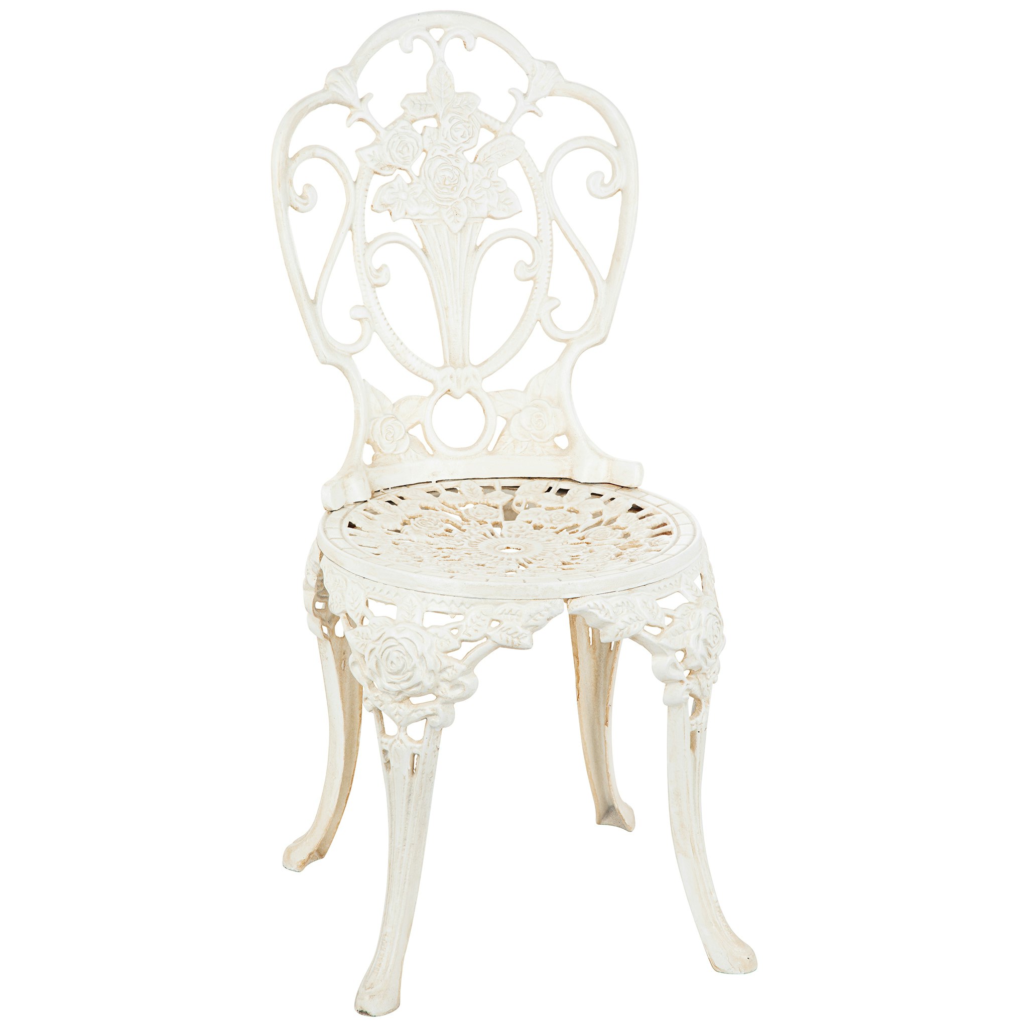 Toscano - Villa Ravello Rose Garden Chair in Ancient Ivory, Iron