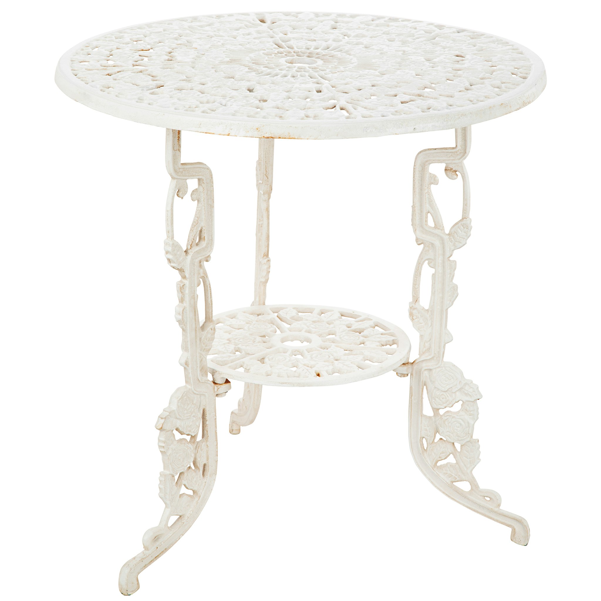 Toscano - Villa Ravello Rose Garden Table in Ancient Ivory, Iron