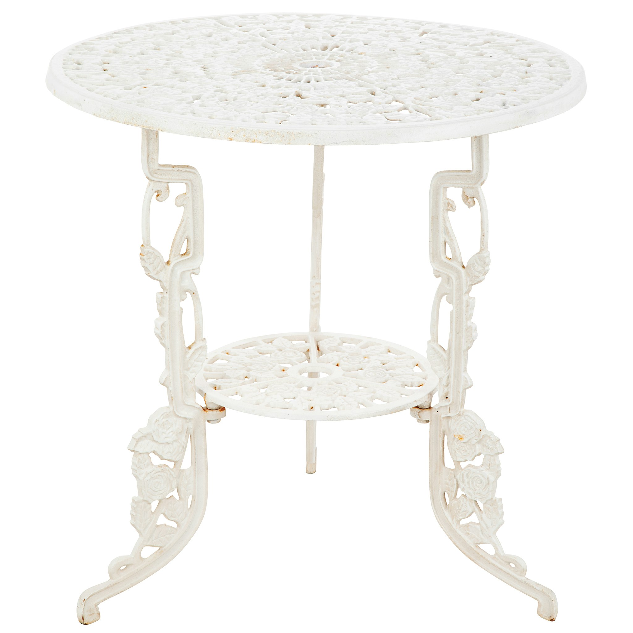 Toscano - Villa Ravello Rose Garden Table in Ancient Ivory, Iron