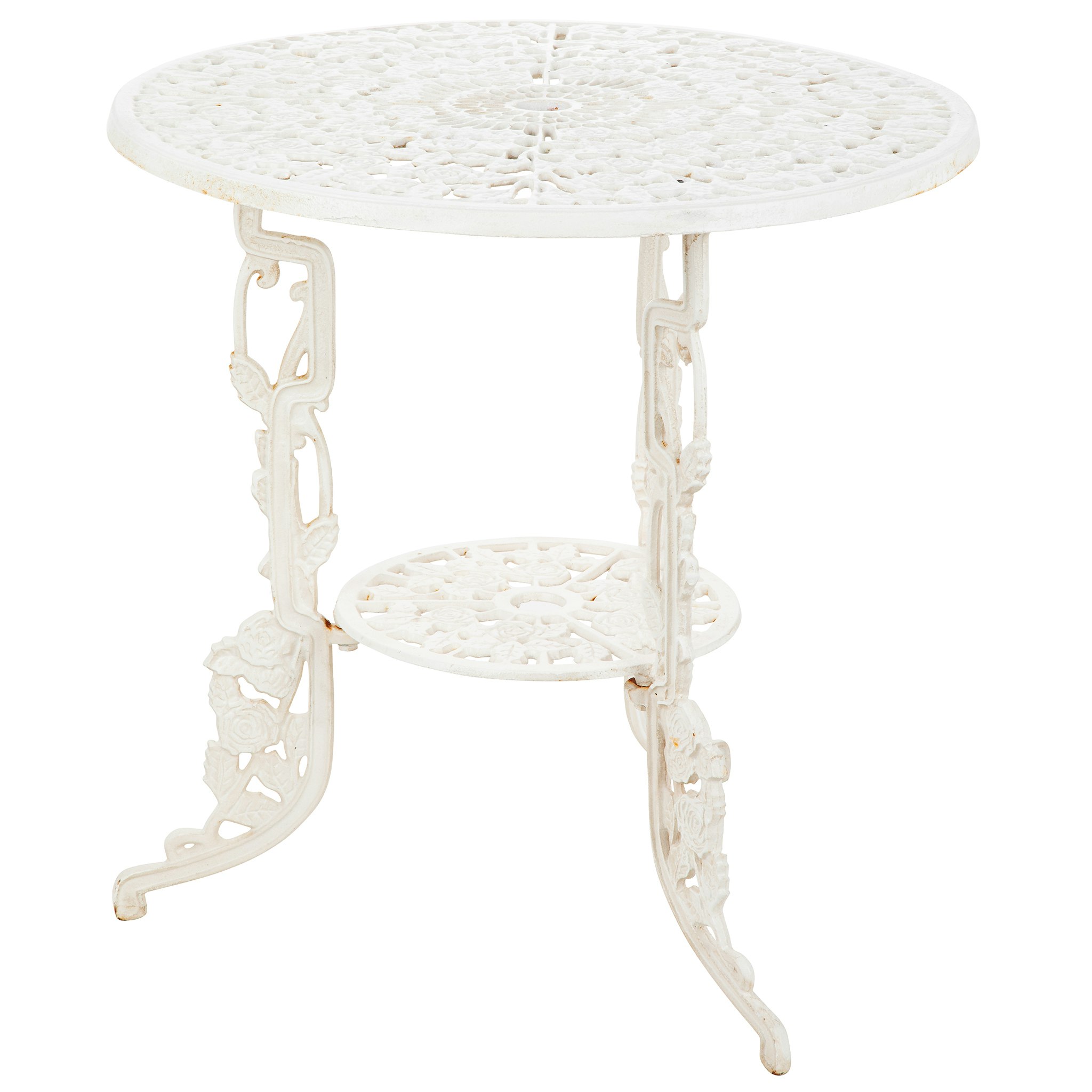 Toscano - Villa Ravello Rose Garden Table in Ancient Ivory, Iron