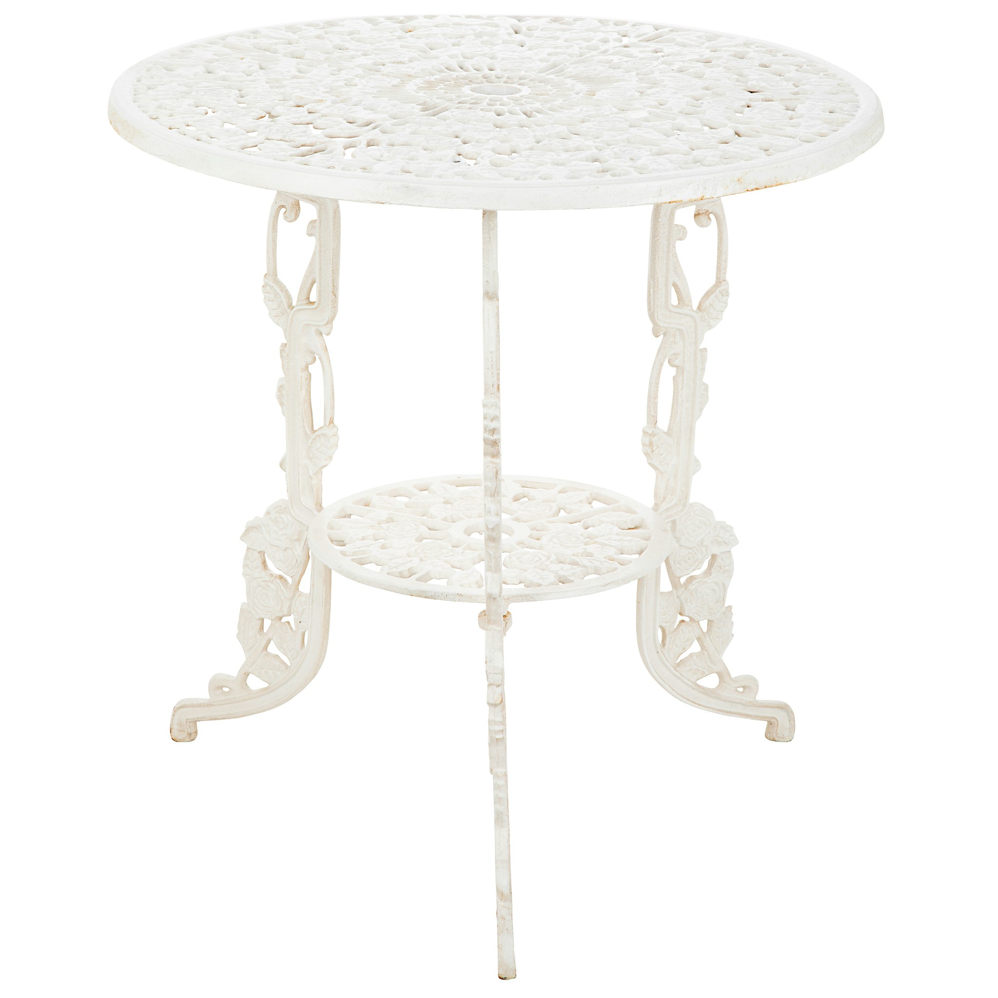 Toscano - Villa Ravello Rose Garden Table in Ancient Ivory, Iron