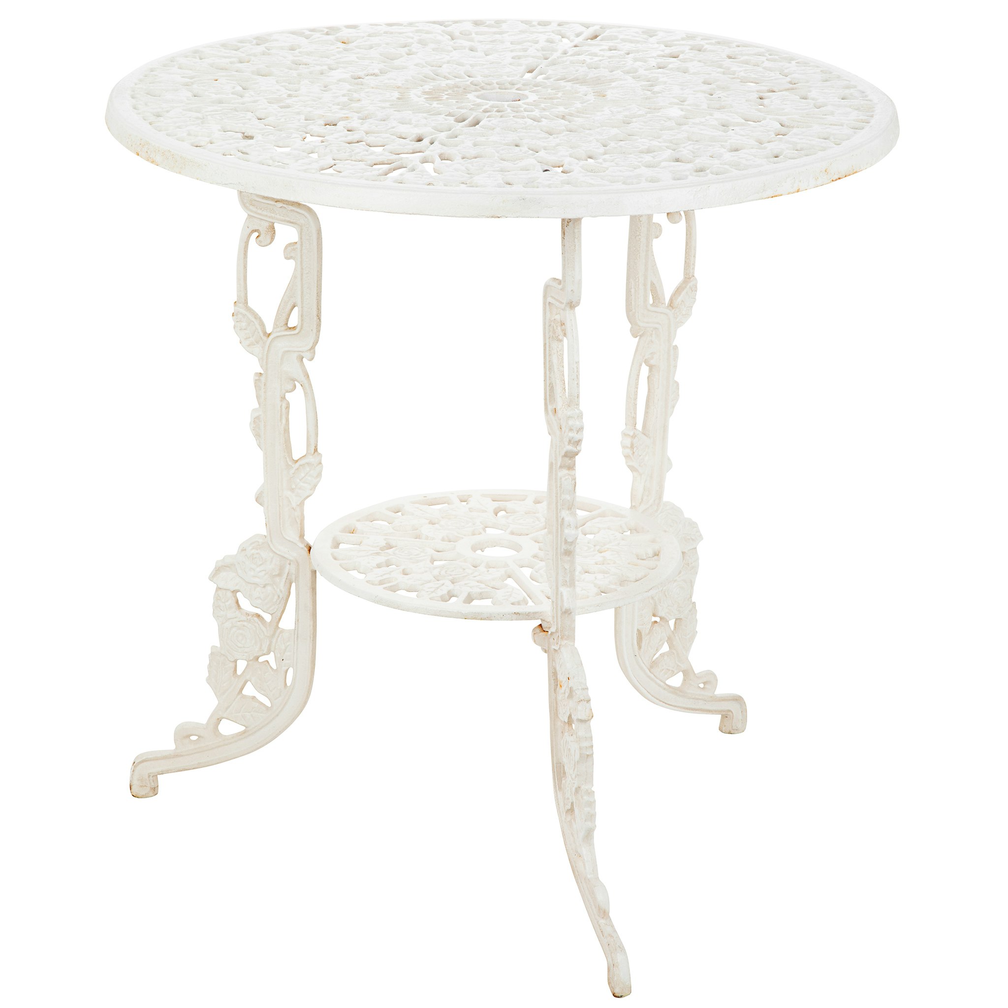 Toscano - Villa Ravello Rose Garden Table in Ancient Ivory, Iron