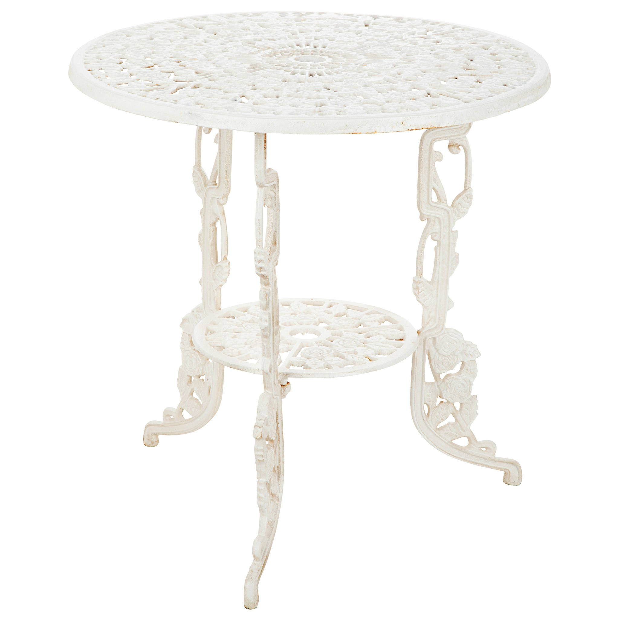 Toscano - Villa Ravello Rose Garden Table in Ancient Ivory, Iron