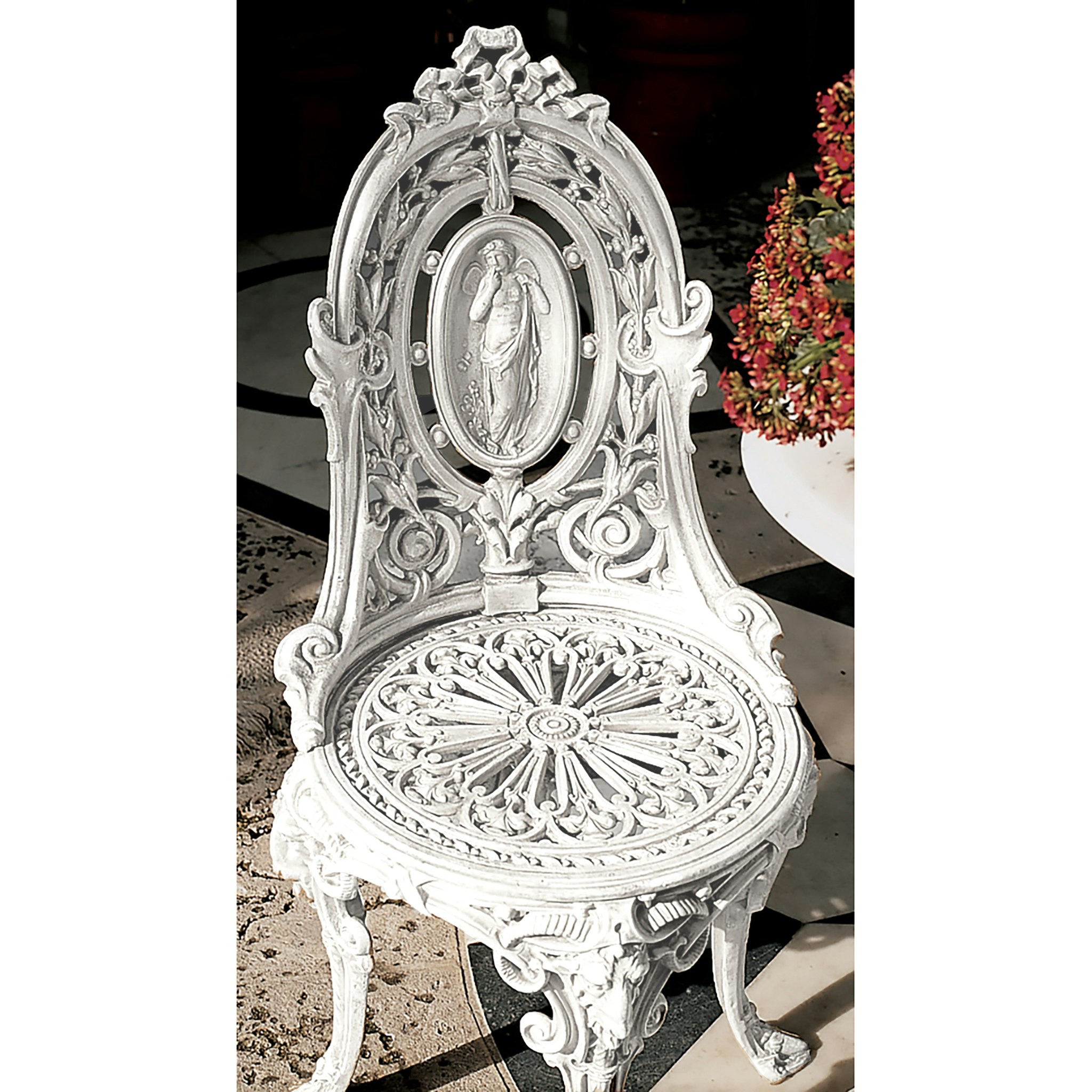 Toscano - Regent Park Victorian Garden Chair in Ancient Ivory, Iron