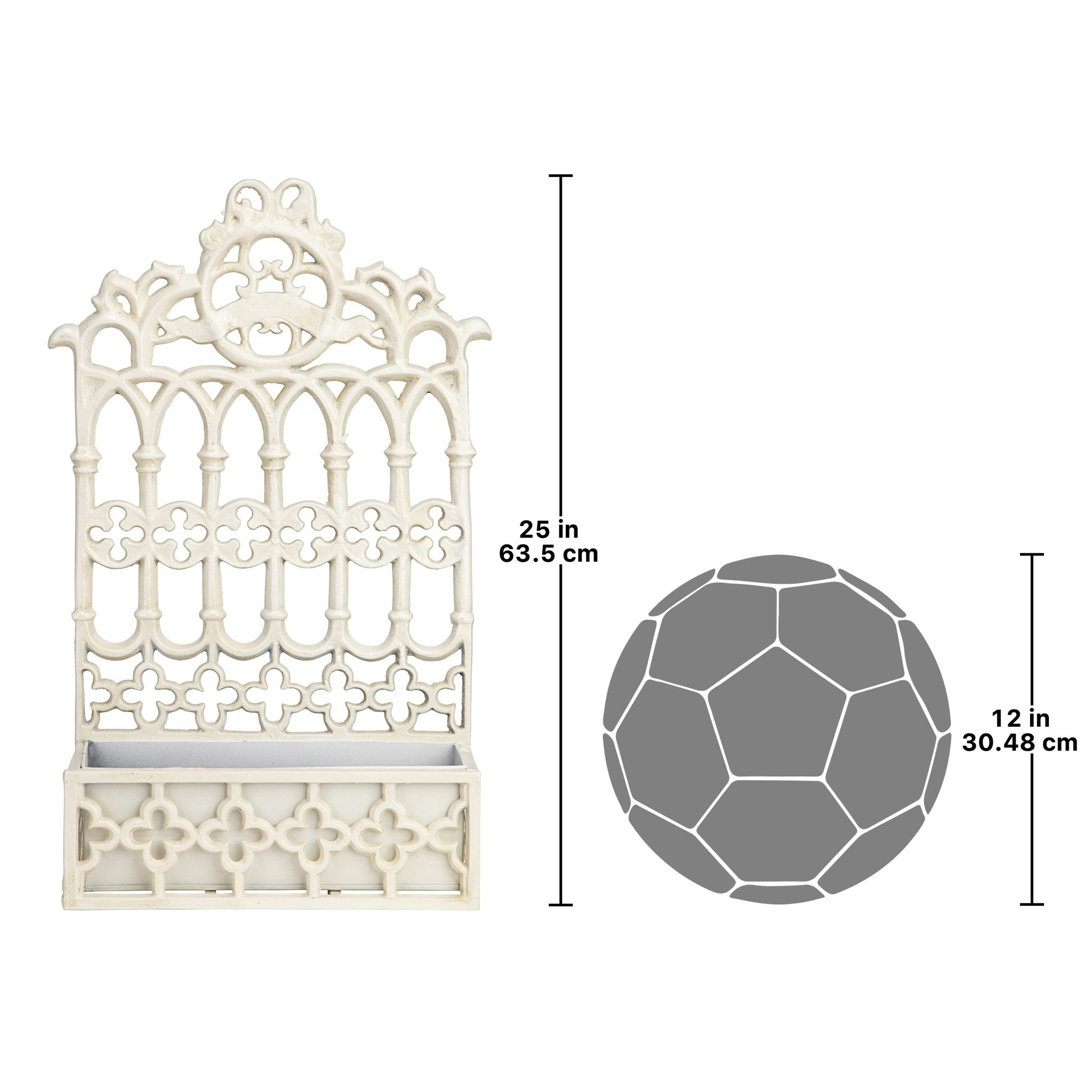 Toscano - Gothic Revival Wall Mount Flower Box in Cast Iron