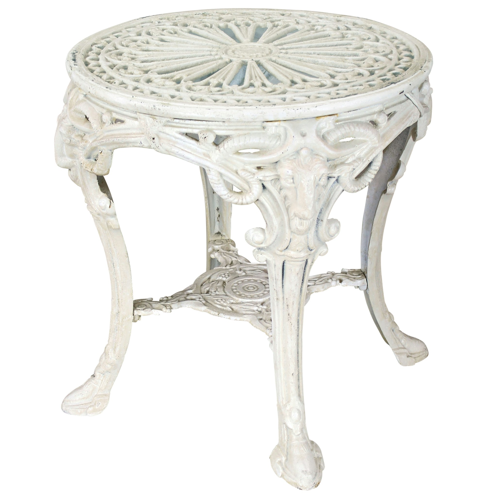 Toscano - Regent Park Victorian Garden Table in Ancient Ivory, Iron