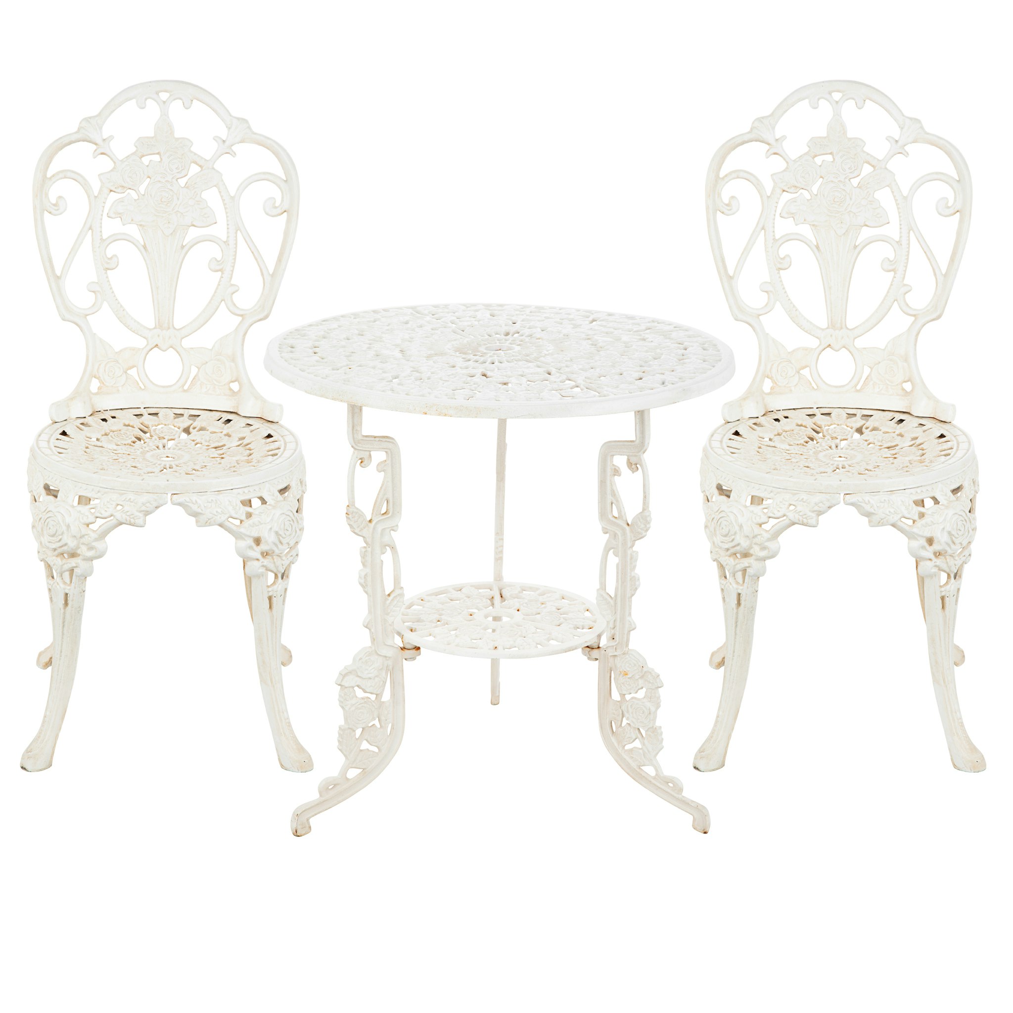 Toscano - Set of Villa Ravello Rose Garden Table and 2 Chairs