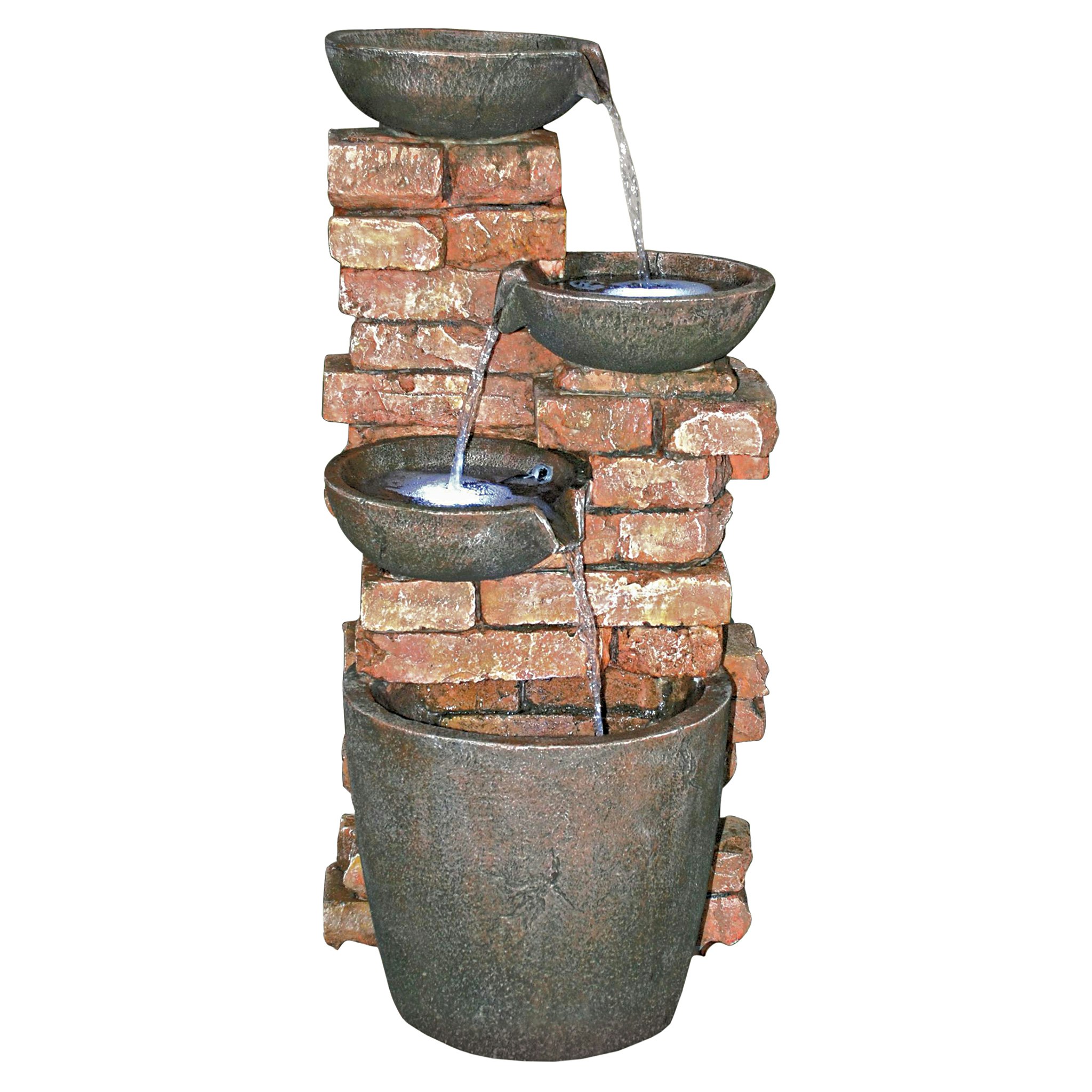 Toscano - Stacked Bricks Cascading Garden Fountain