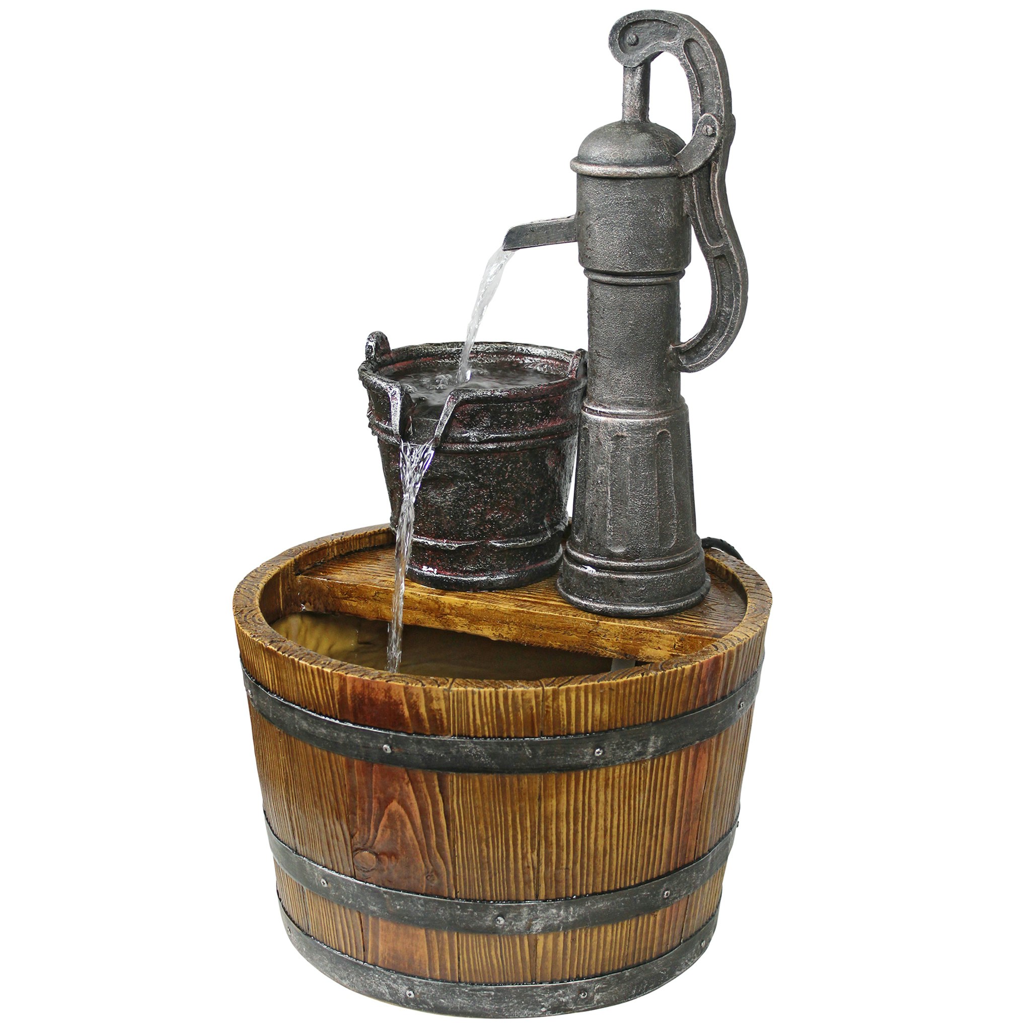 Toscano - Cistern Well Pump Barrel Garden Fountain