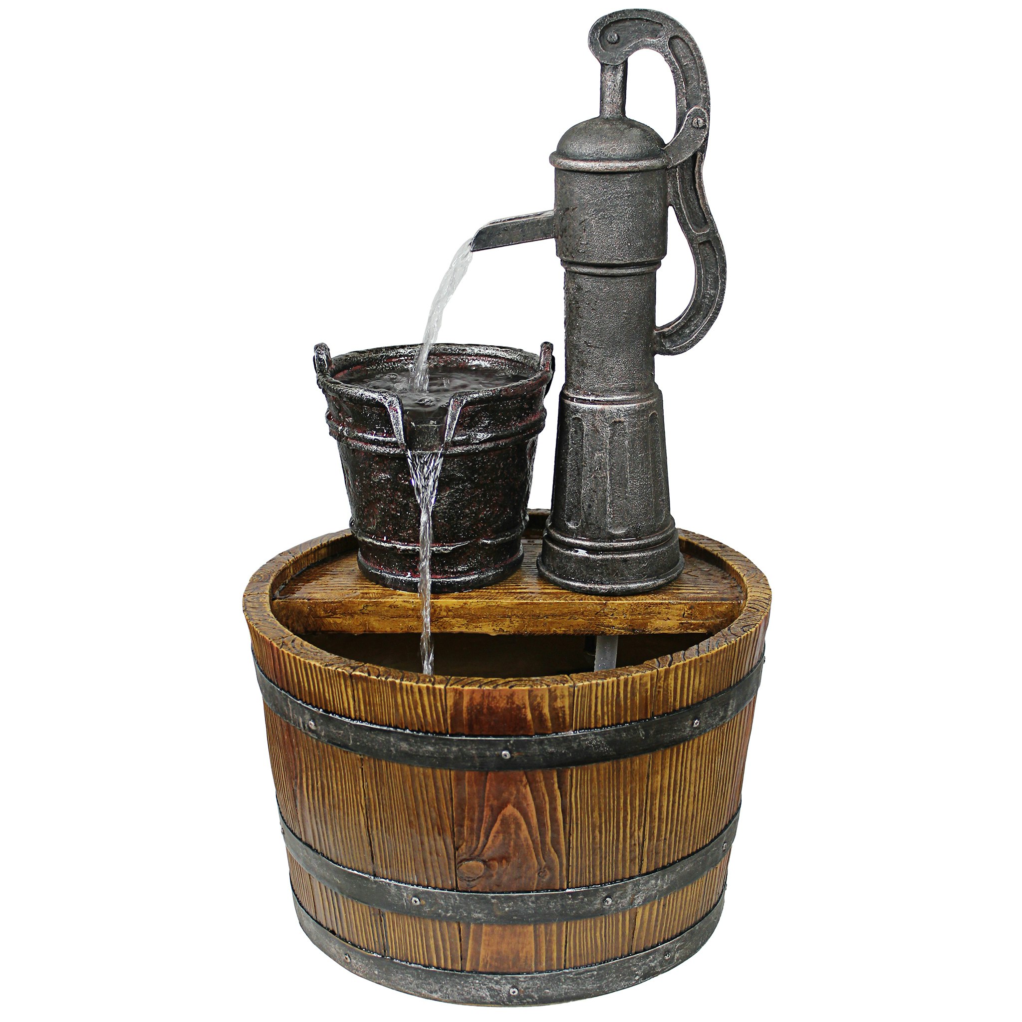 Toscano - Cistern Well Pump Barrel Garden Fountain