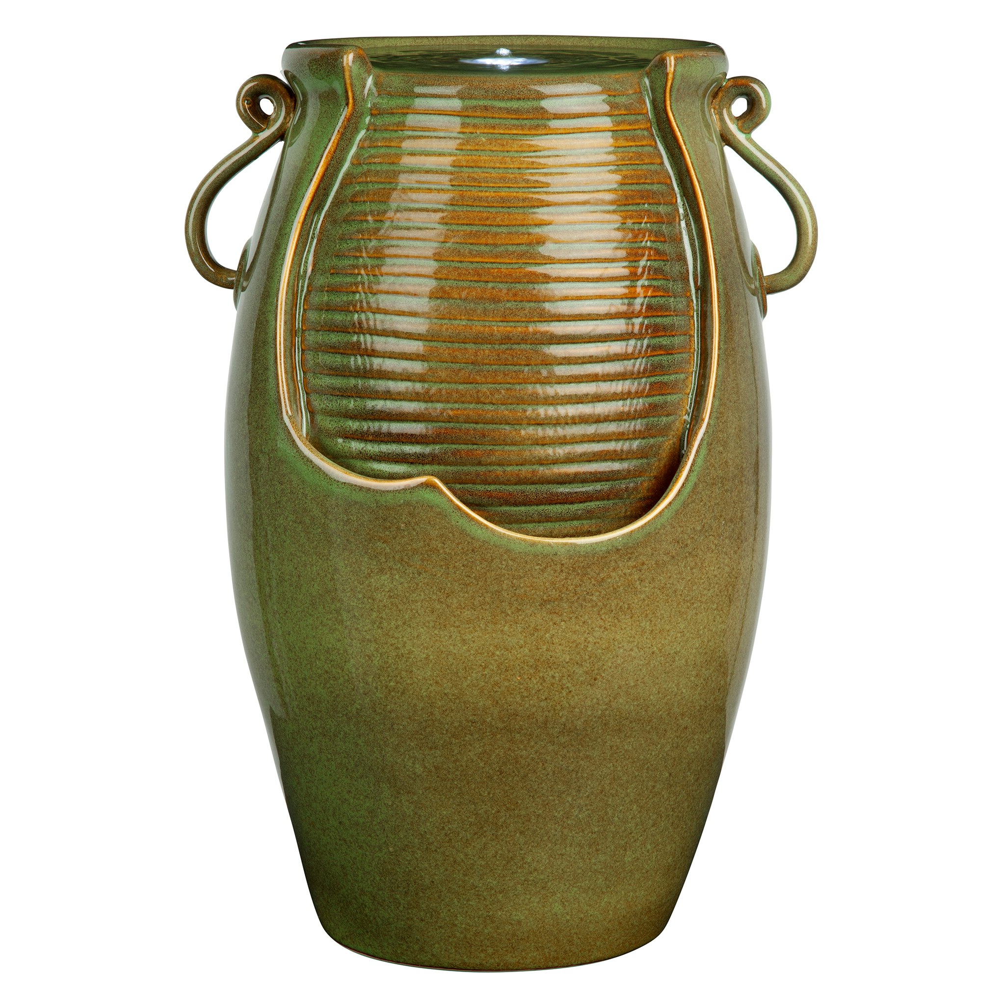 Toscano - Ceramic Rippling Jar Garden Fountain