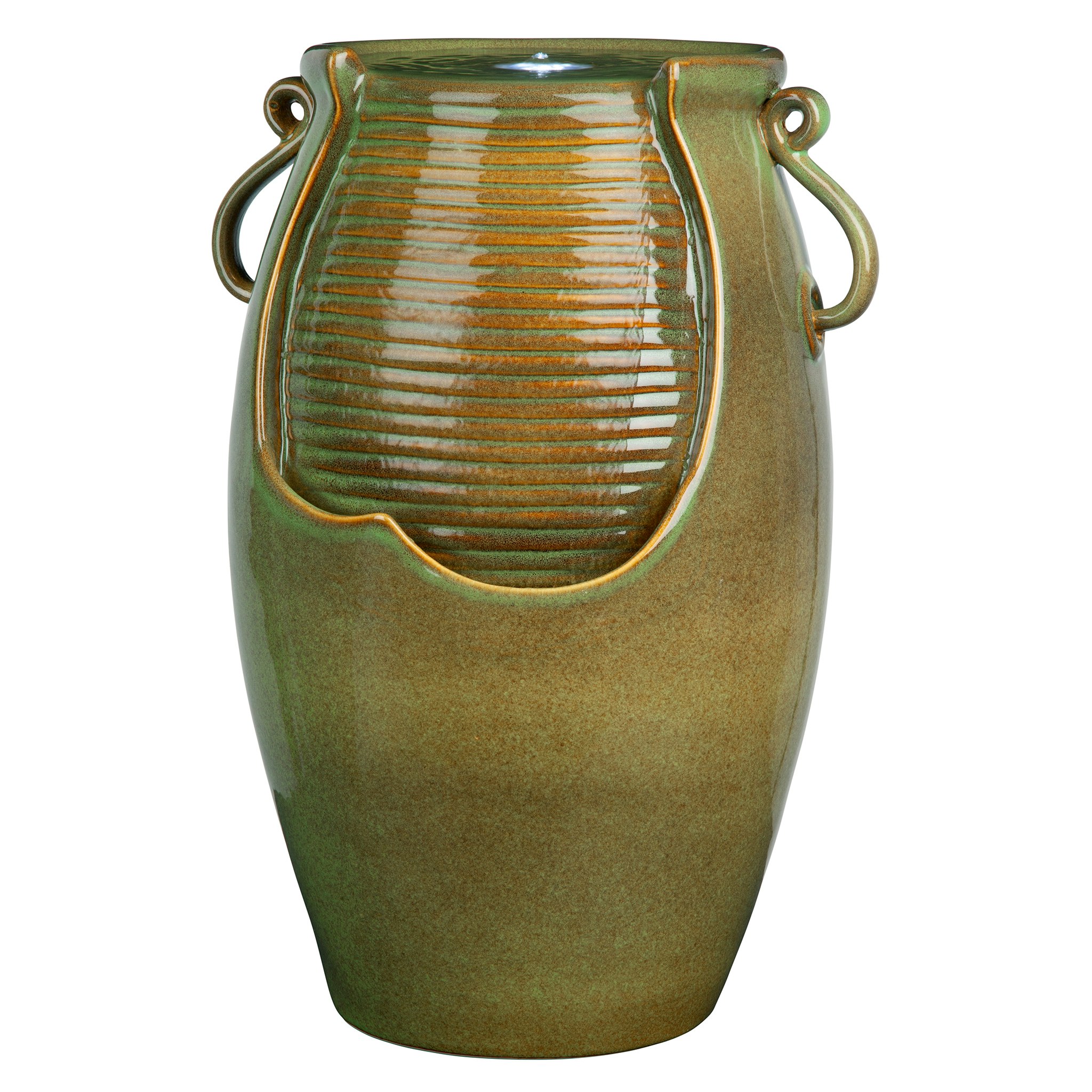 Toscano - Ceramic Rippling Jar Garden Fountain