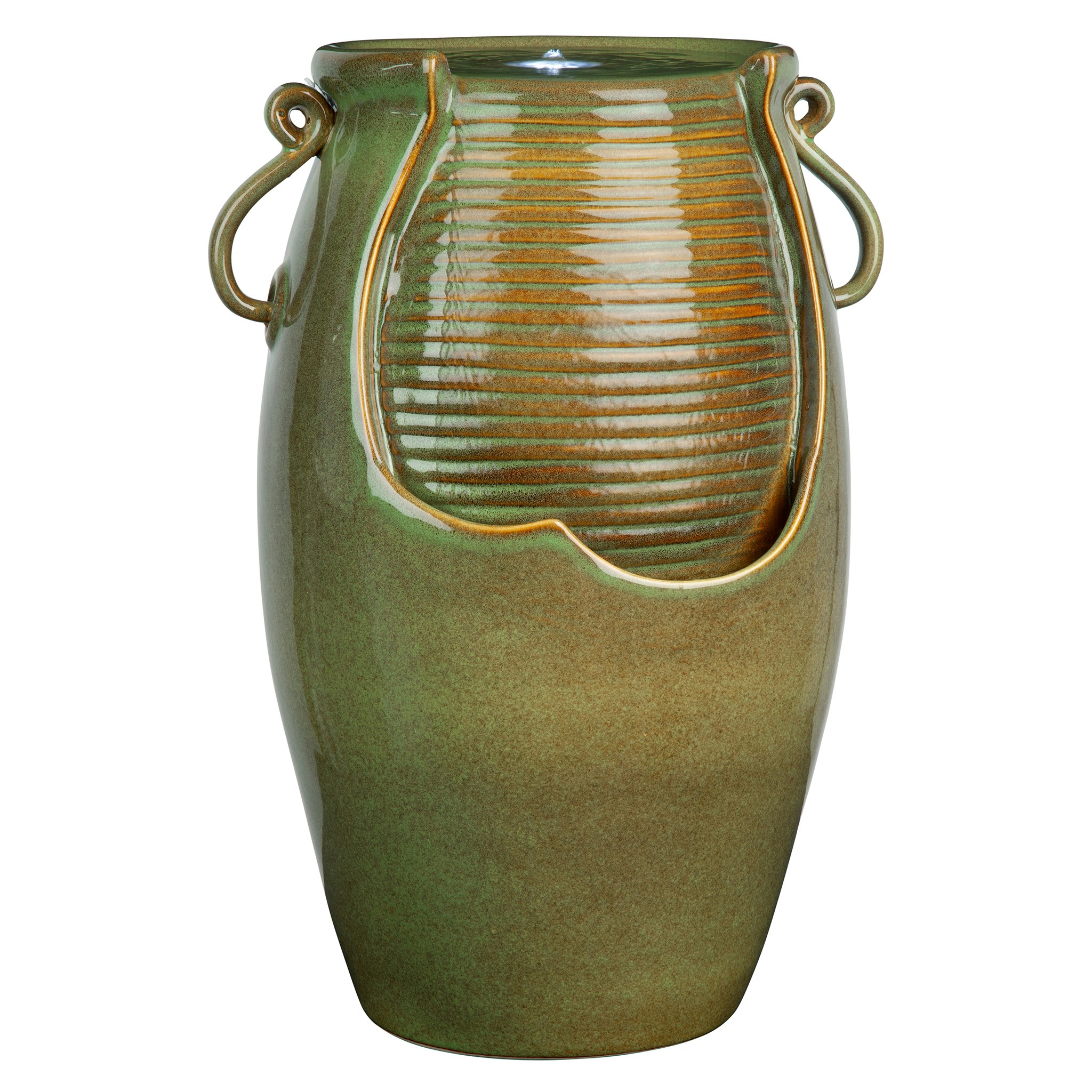 Toscano - Ceramic Rippling Jar Garden Fountain