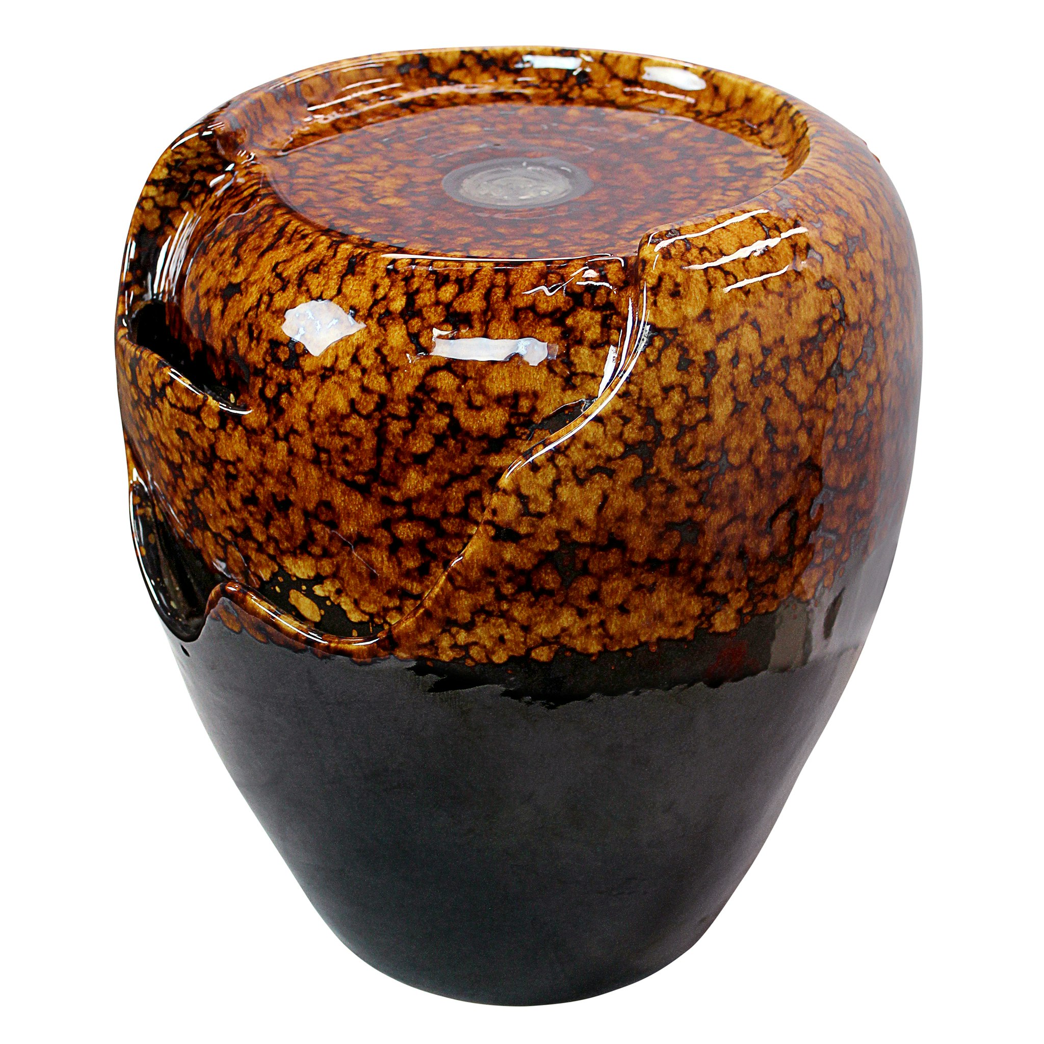 Toscano - Burnt Umbra Ceramic Jar Garden Fountain