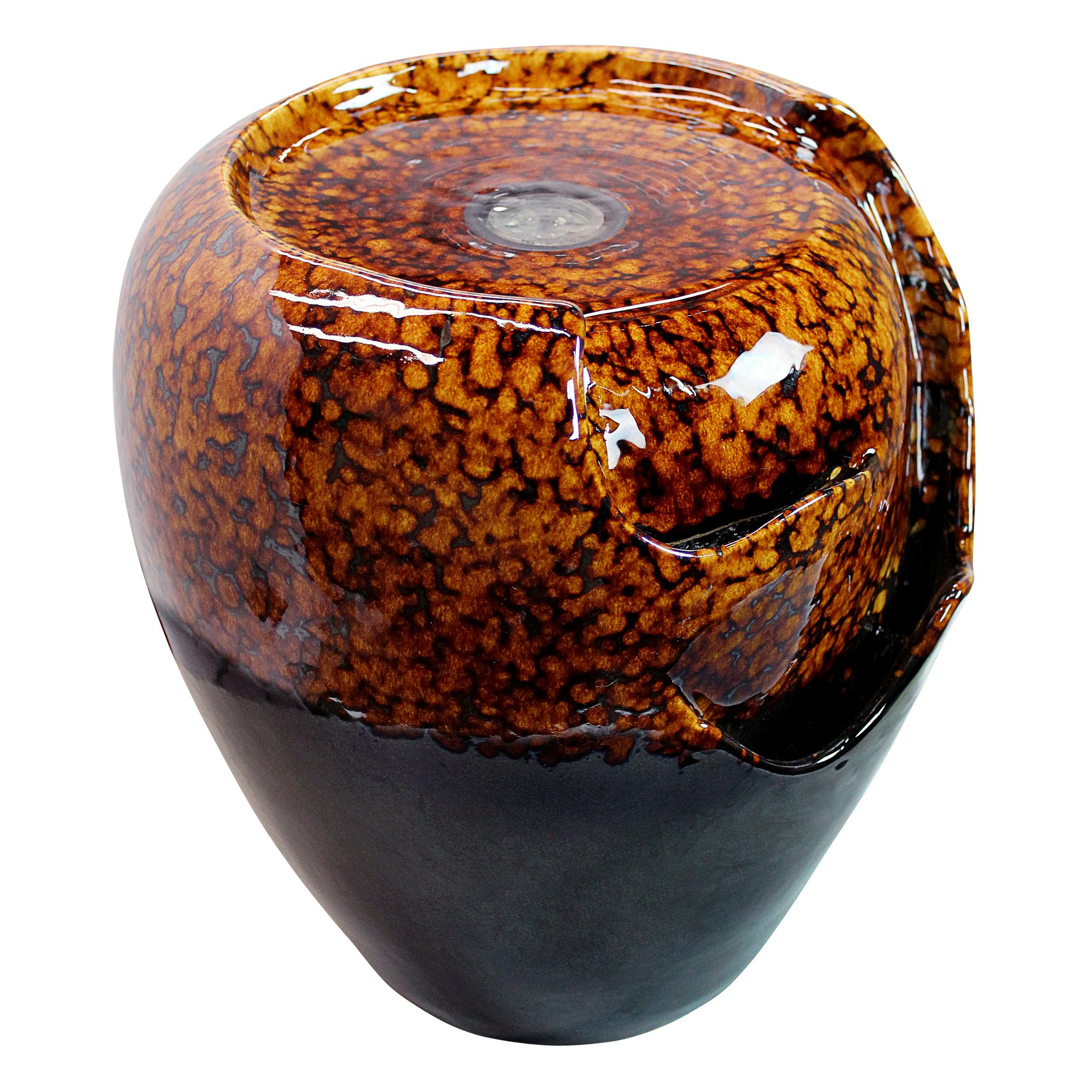 Toscano - Burnt Umbra Ceramic Jar Garden Fountain