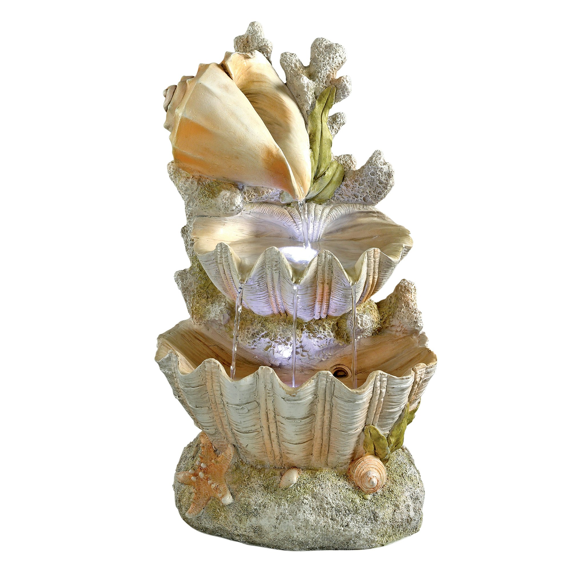 Toscano - Ocean Bounty Cascading Shell Garden Fountain