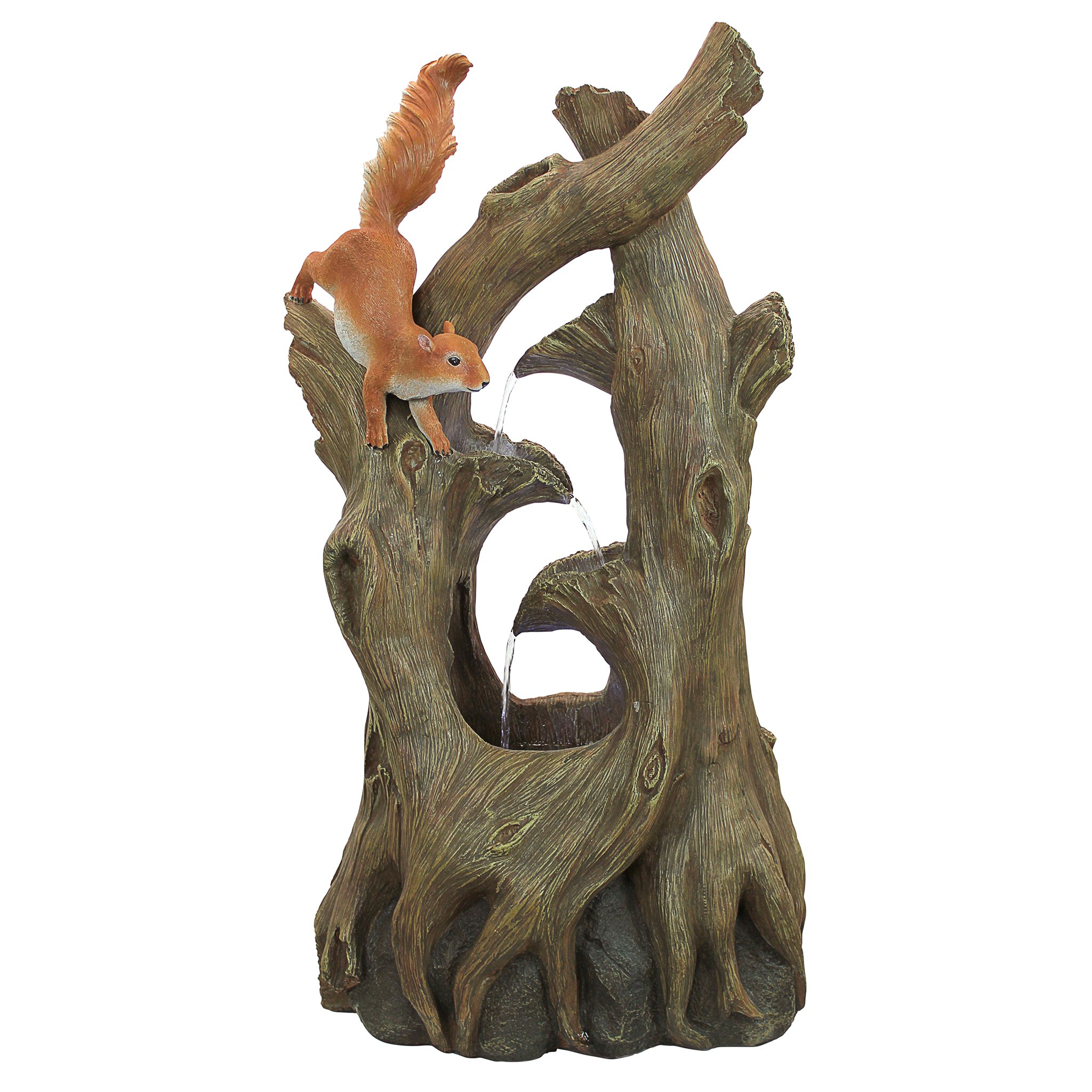 Toscano - Tree Squirrel Cascading Sculptural Fountain