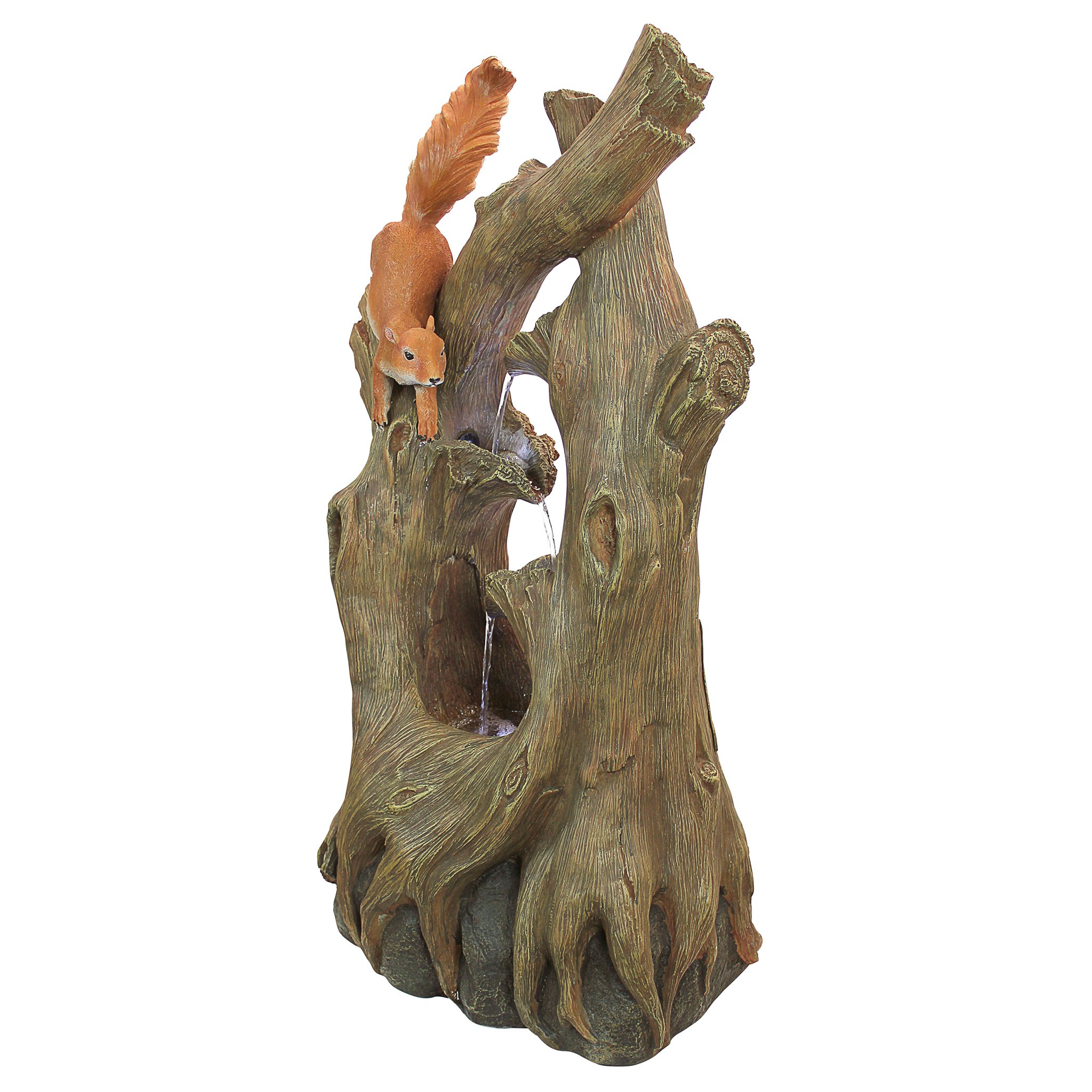 Toscano - Tree Squirrel Cascading Sculptural Fountain