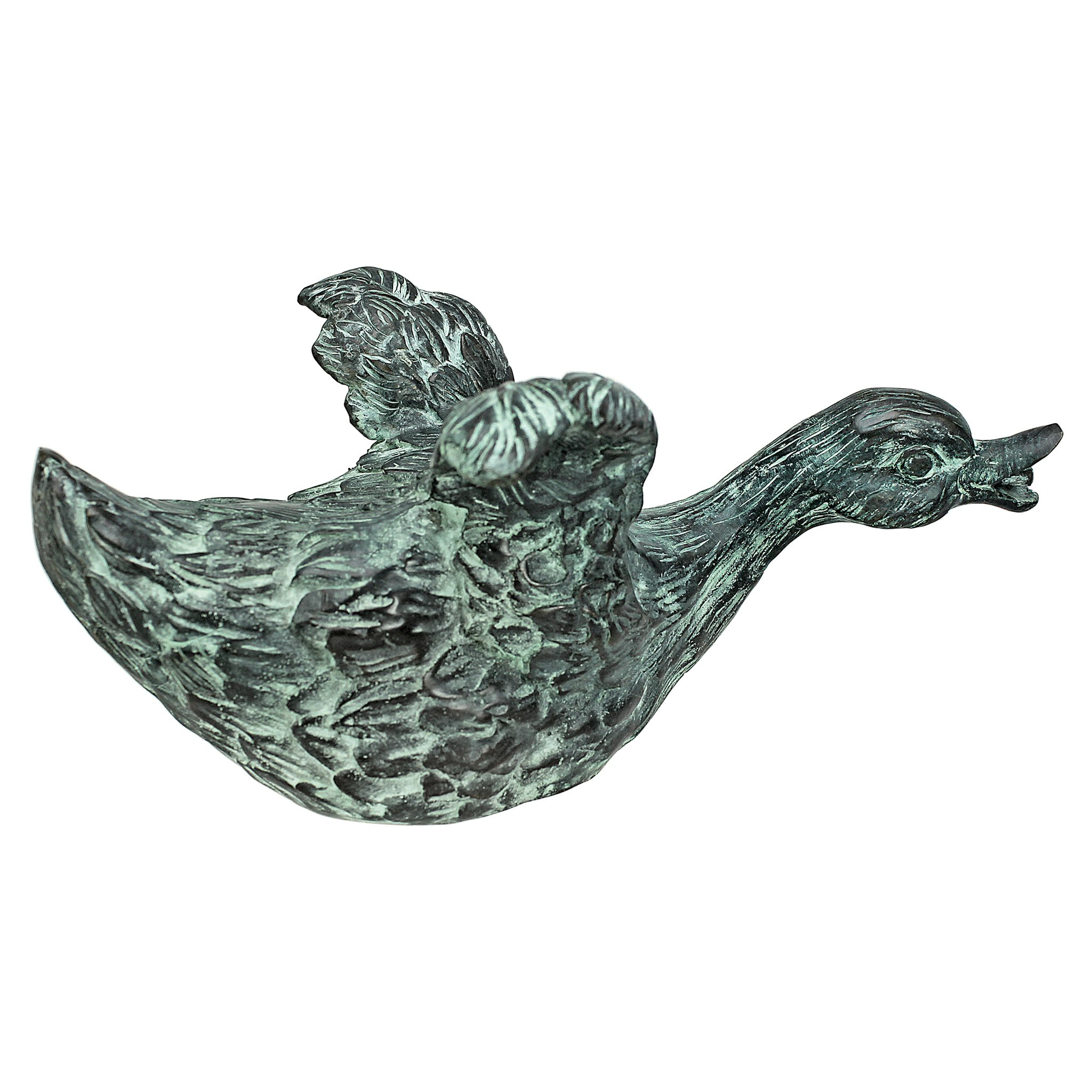 Toscano Lindell Pond Ducks Spitting Garden Statue - Sliding Duck