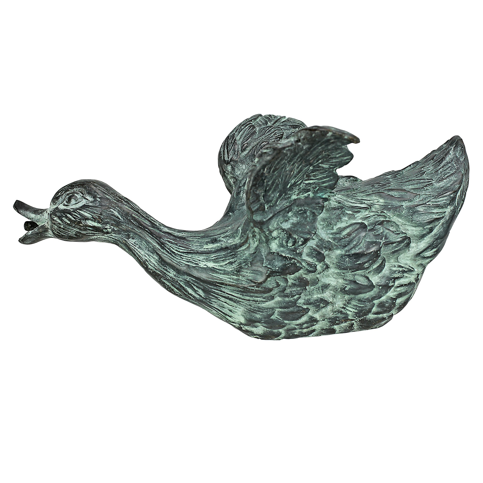 Toscano Lindell Pond Ducks Spitting Garden Statue - Sliding Duck