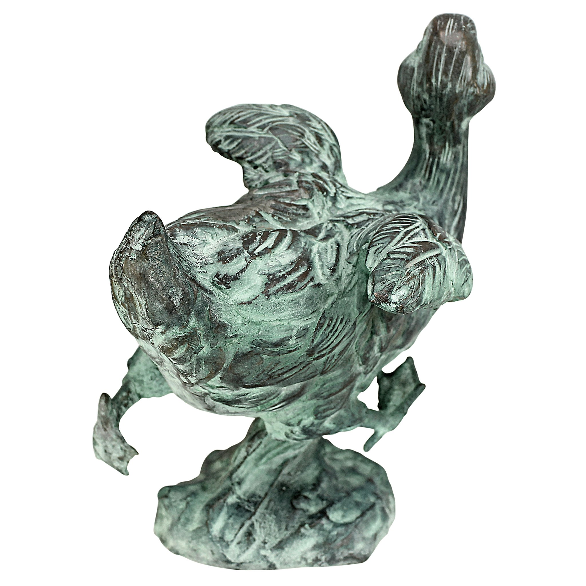 Toscano Lindell Pond Ducks Spitting Garden Statue - Dancing Duck