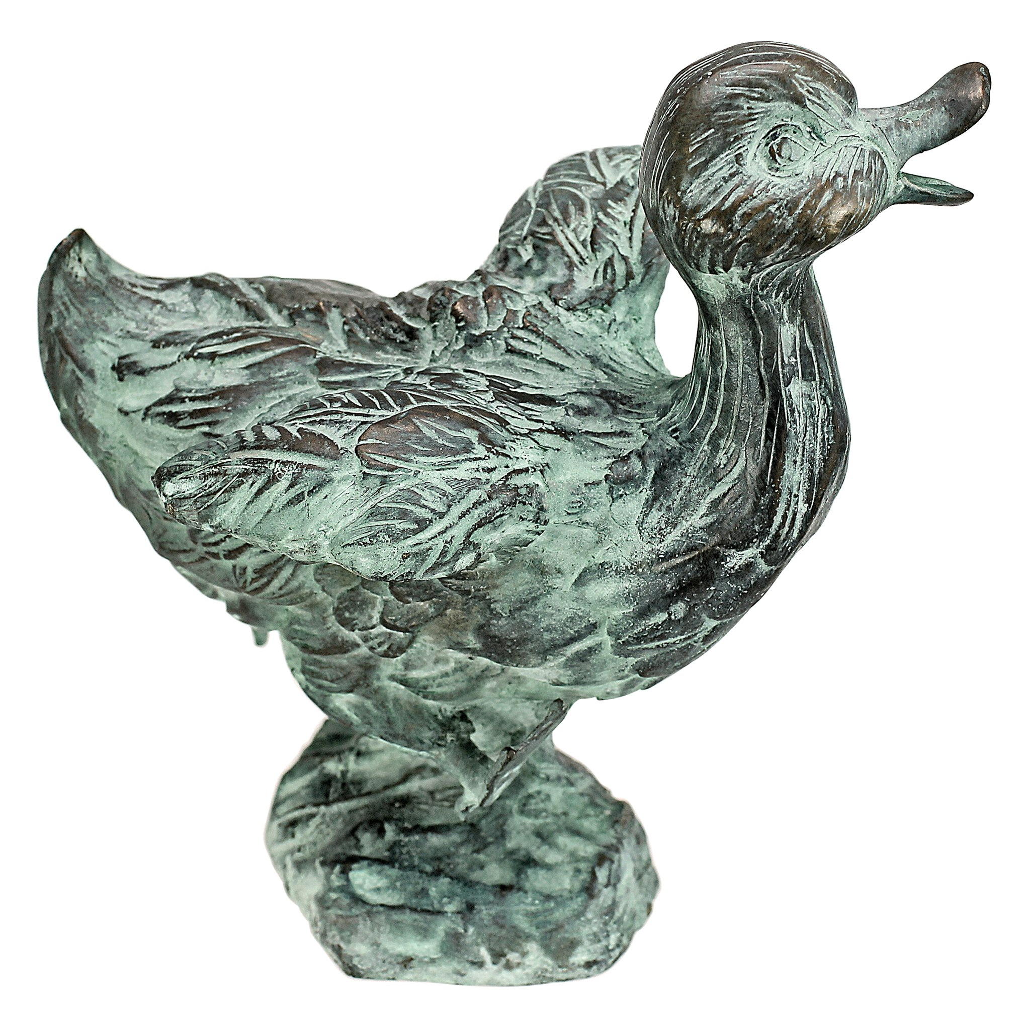 Toscano Lindell Pond Ducks Spitting Garden Statue - Dancing Duck