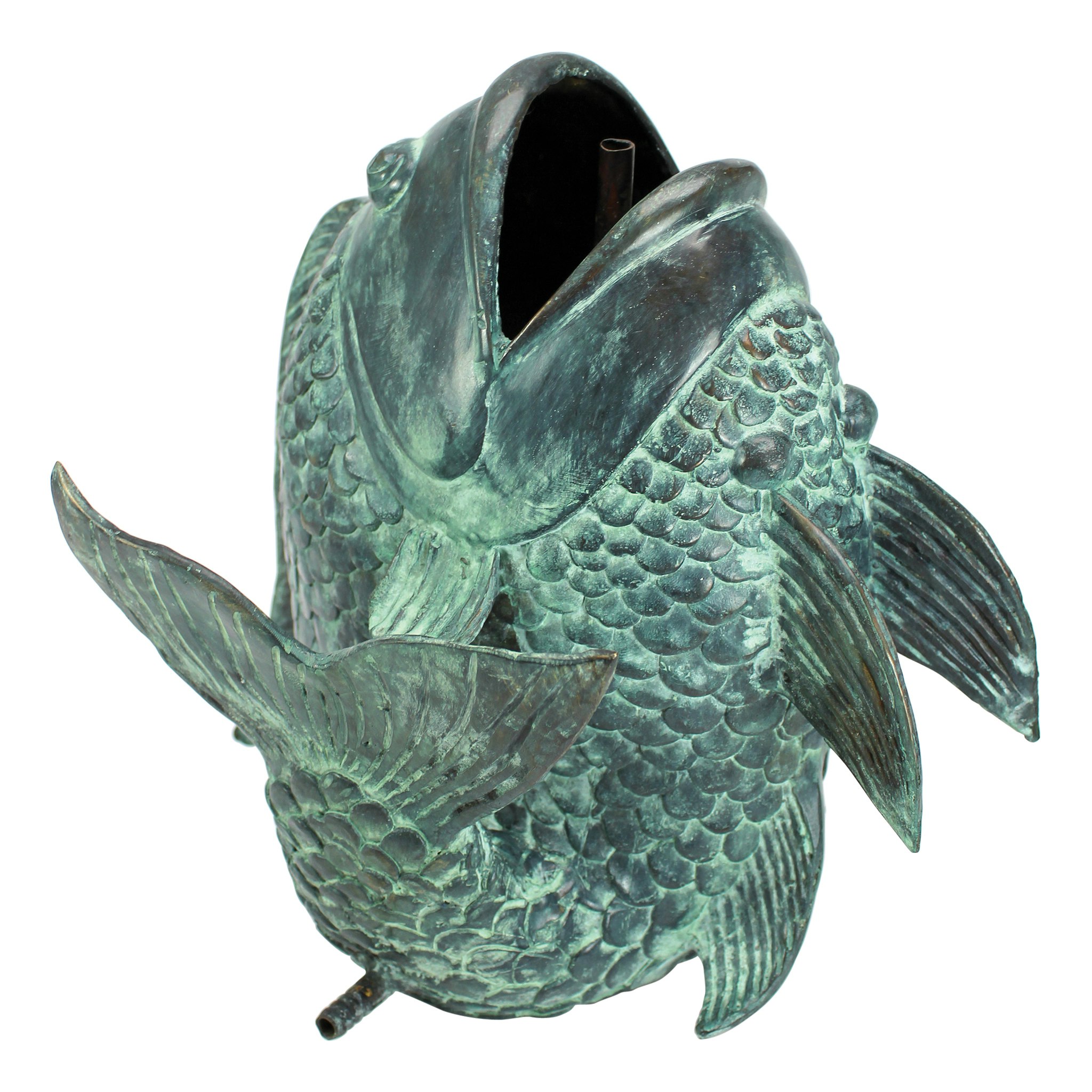 Toscano Dancing Asian Fish Spitting Medium Garden Statue