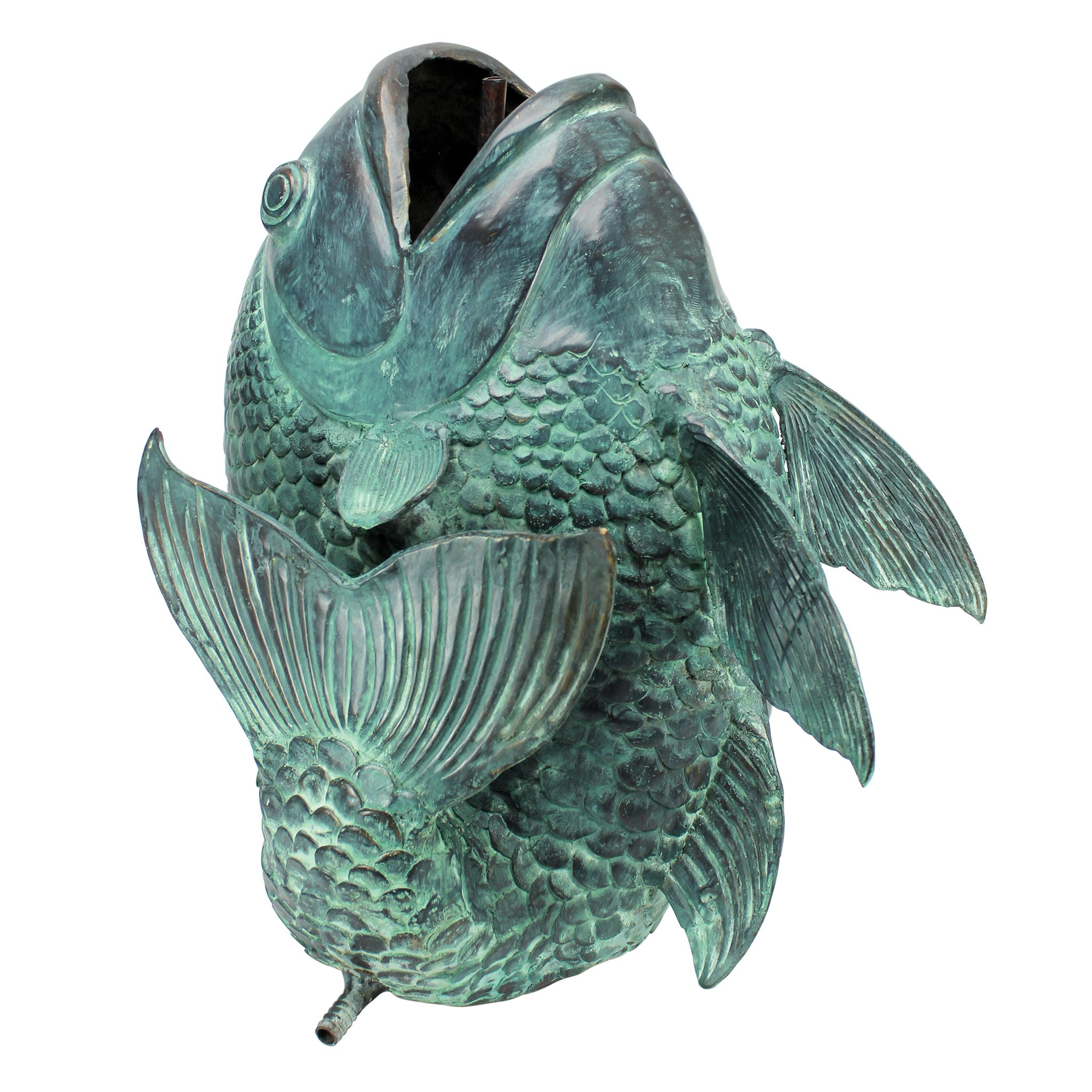 Toscano Dancing Asian Fish Spitting Large Garden Statue