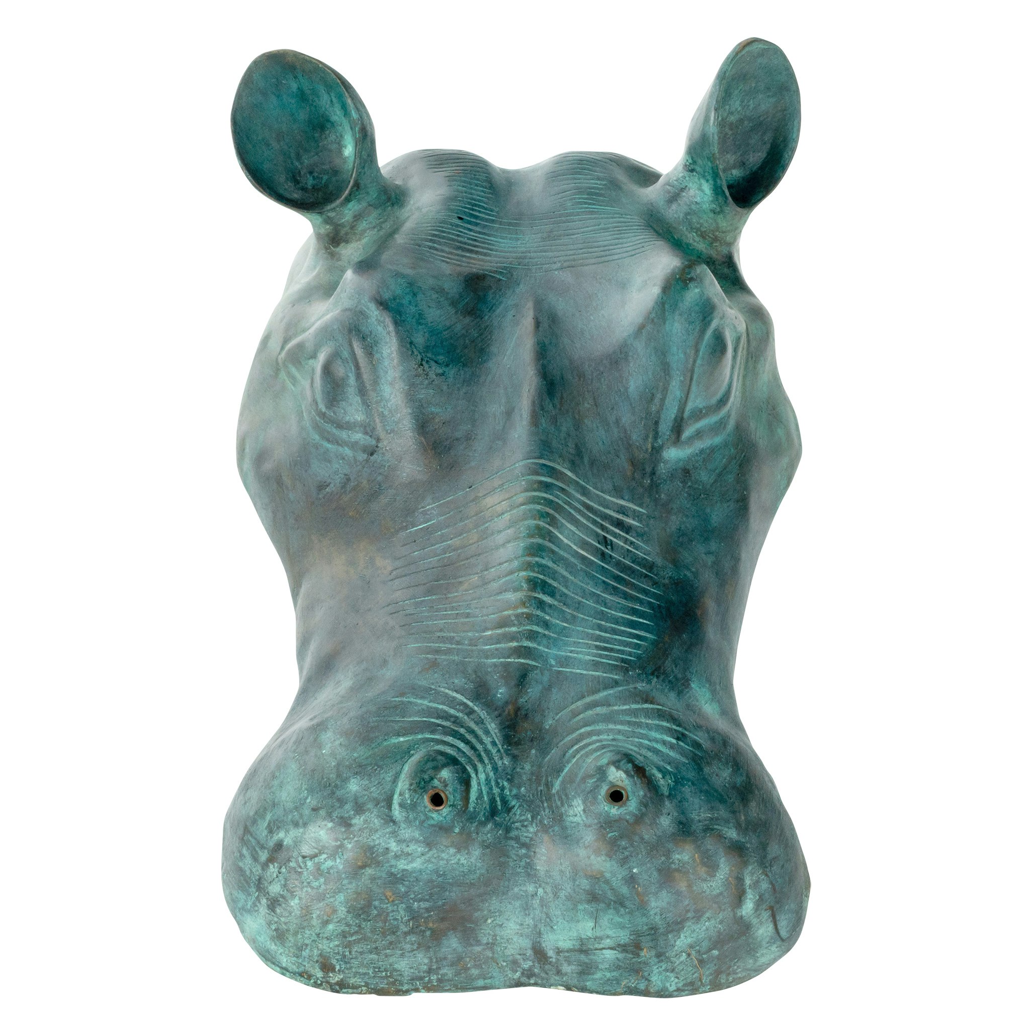 Toscano - Spitting Hippo Head Garden Statue