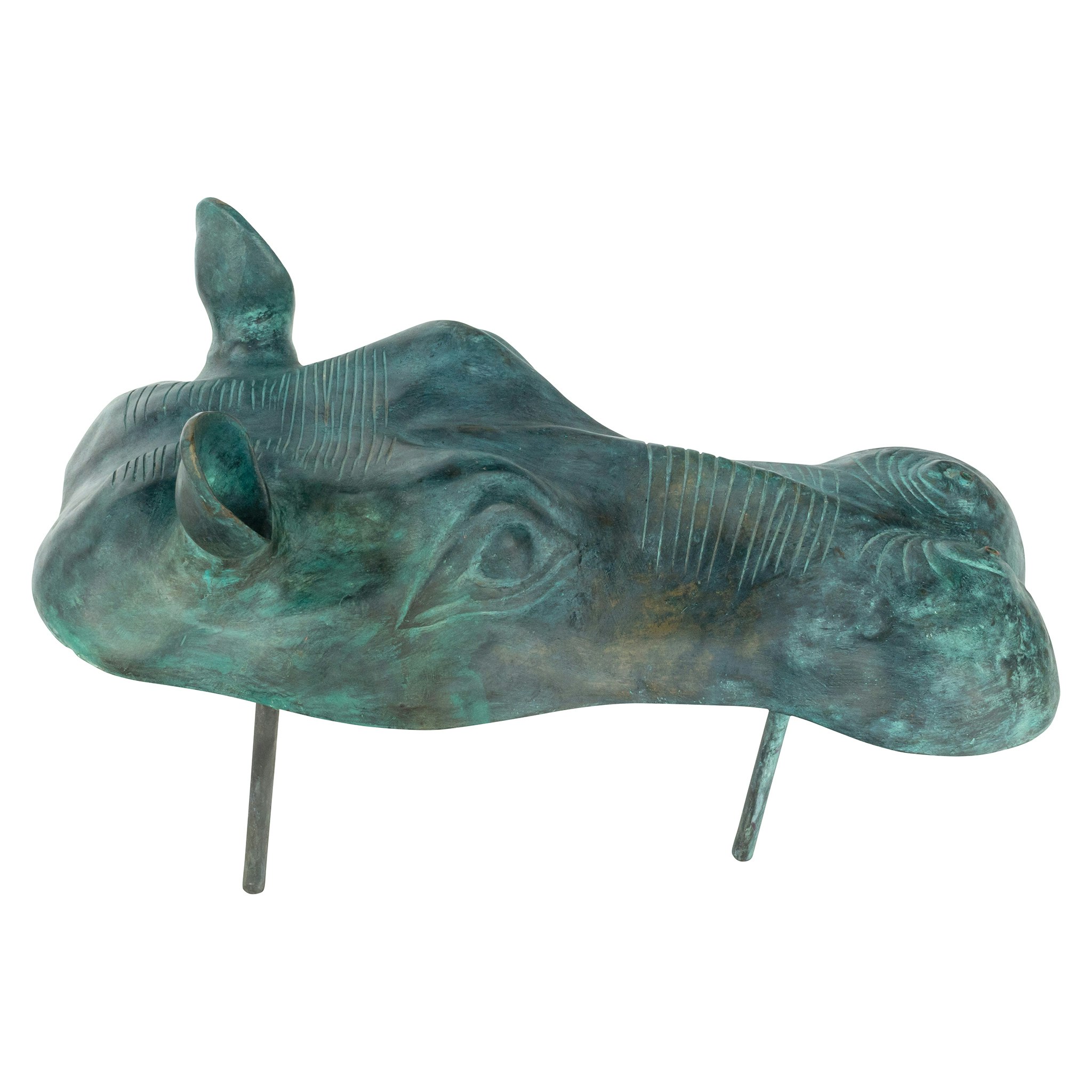 Toscano - Spitting Hippo Head Garden Statue