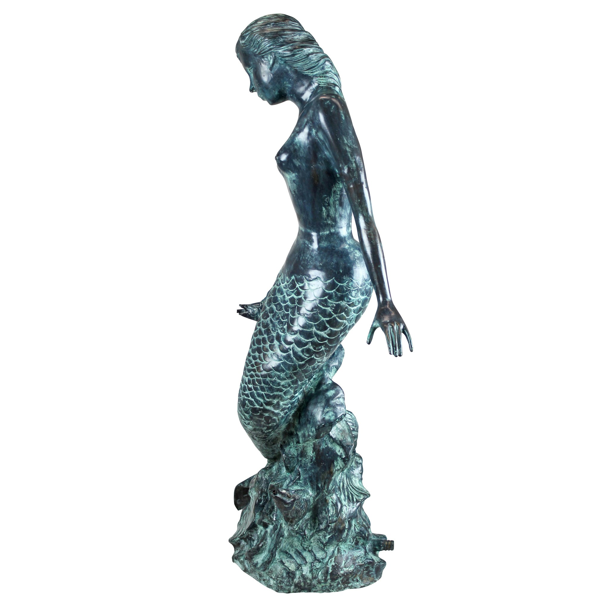 Toscano - Goddess of the Sea Mermaid of the Isles Spitting Garden Statue