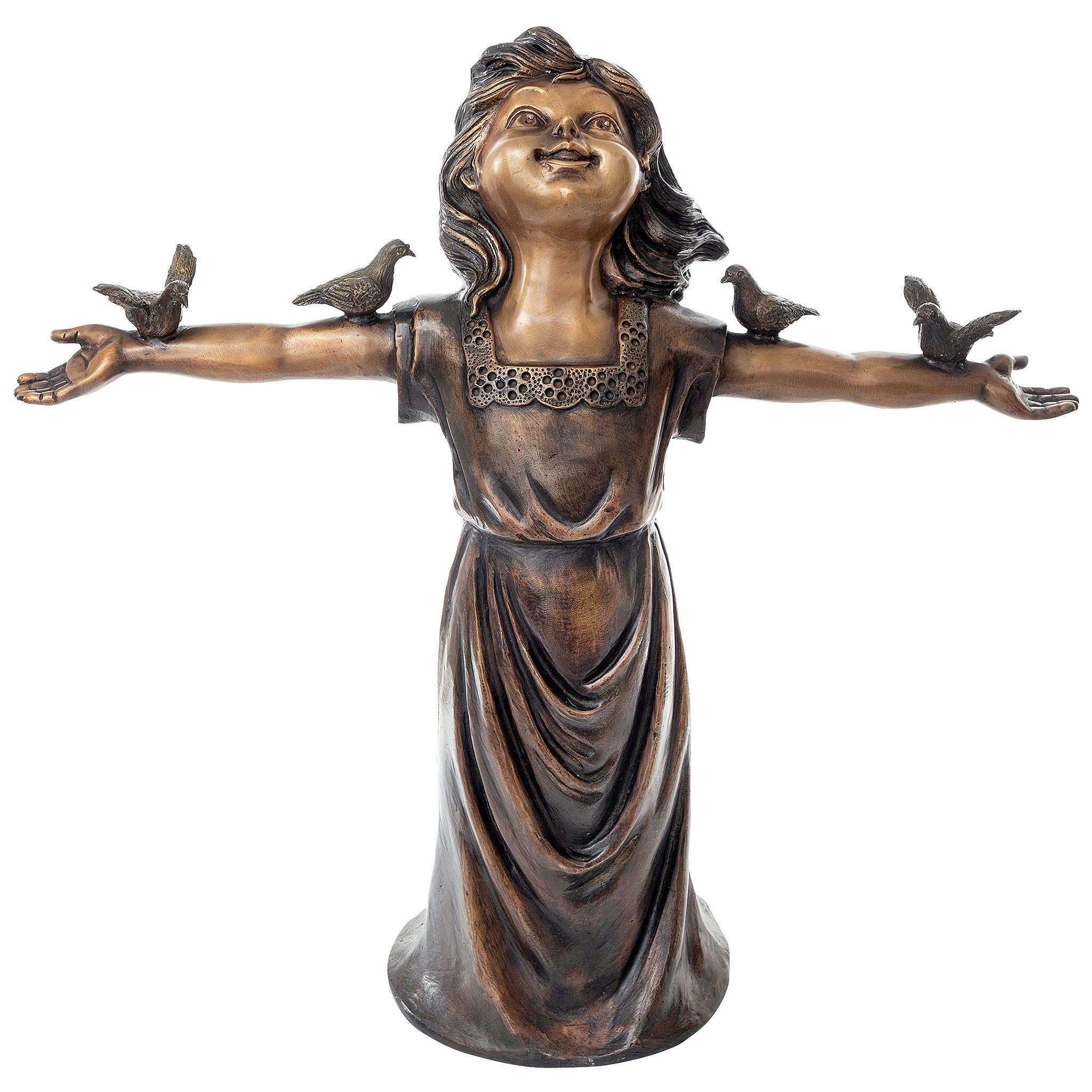 Toscano - Basking in Gods Glory Little Girl Garden Statue