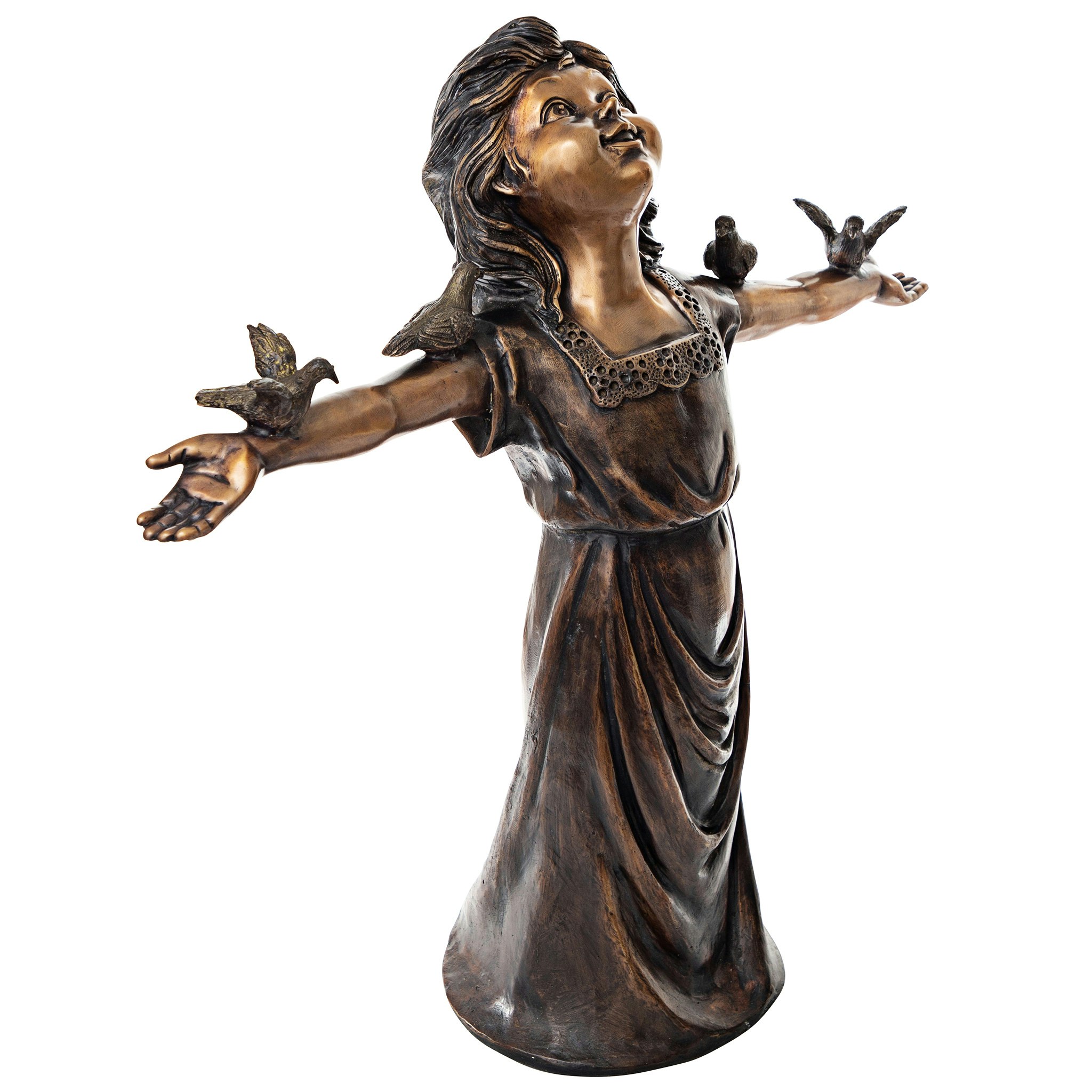 Toscano - Basking in Gods Glory Little Girl Garden Statue