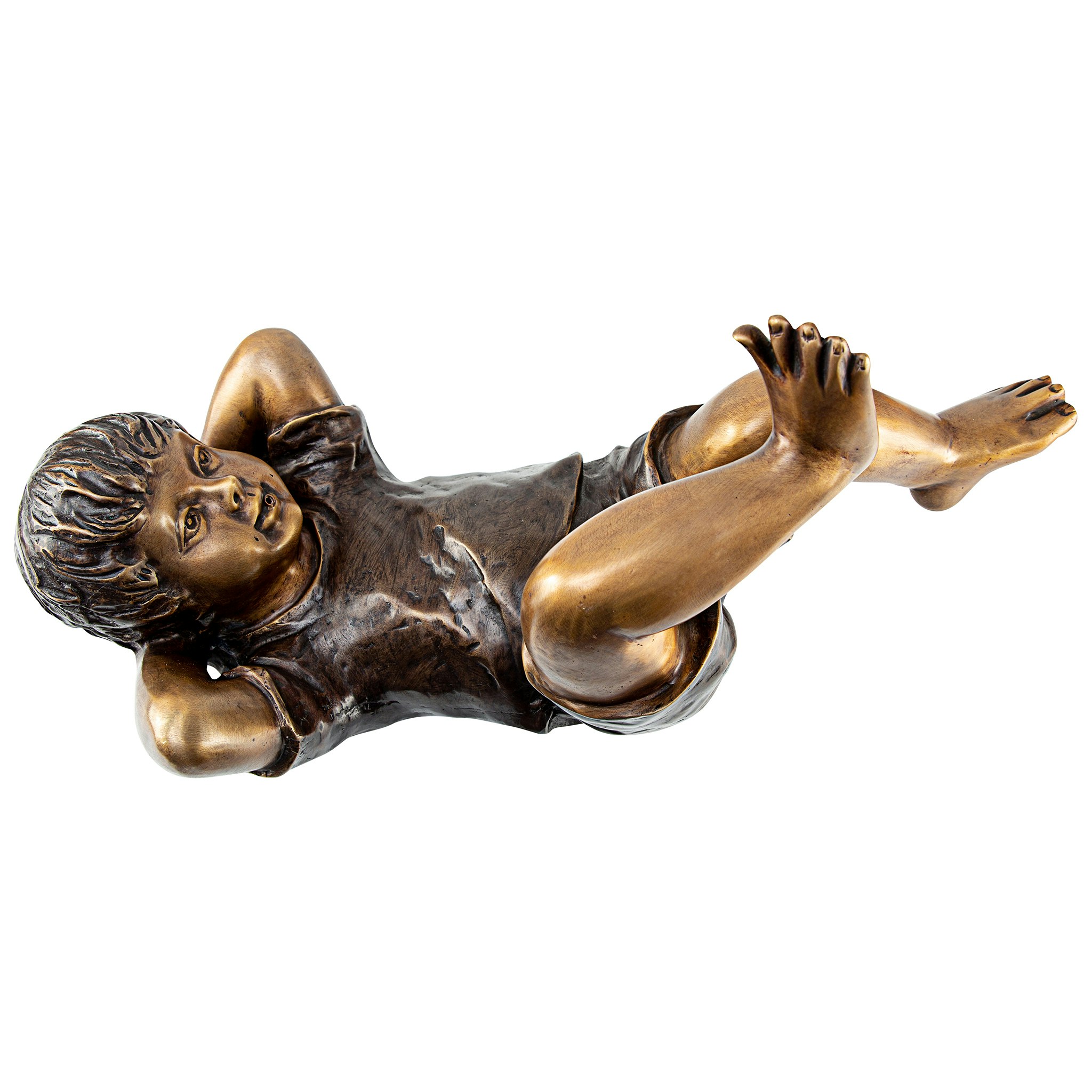 Toscano - Lazy DaysResting Boy Piped Garden Statue