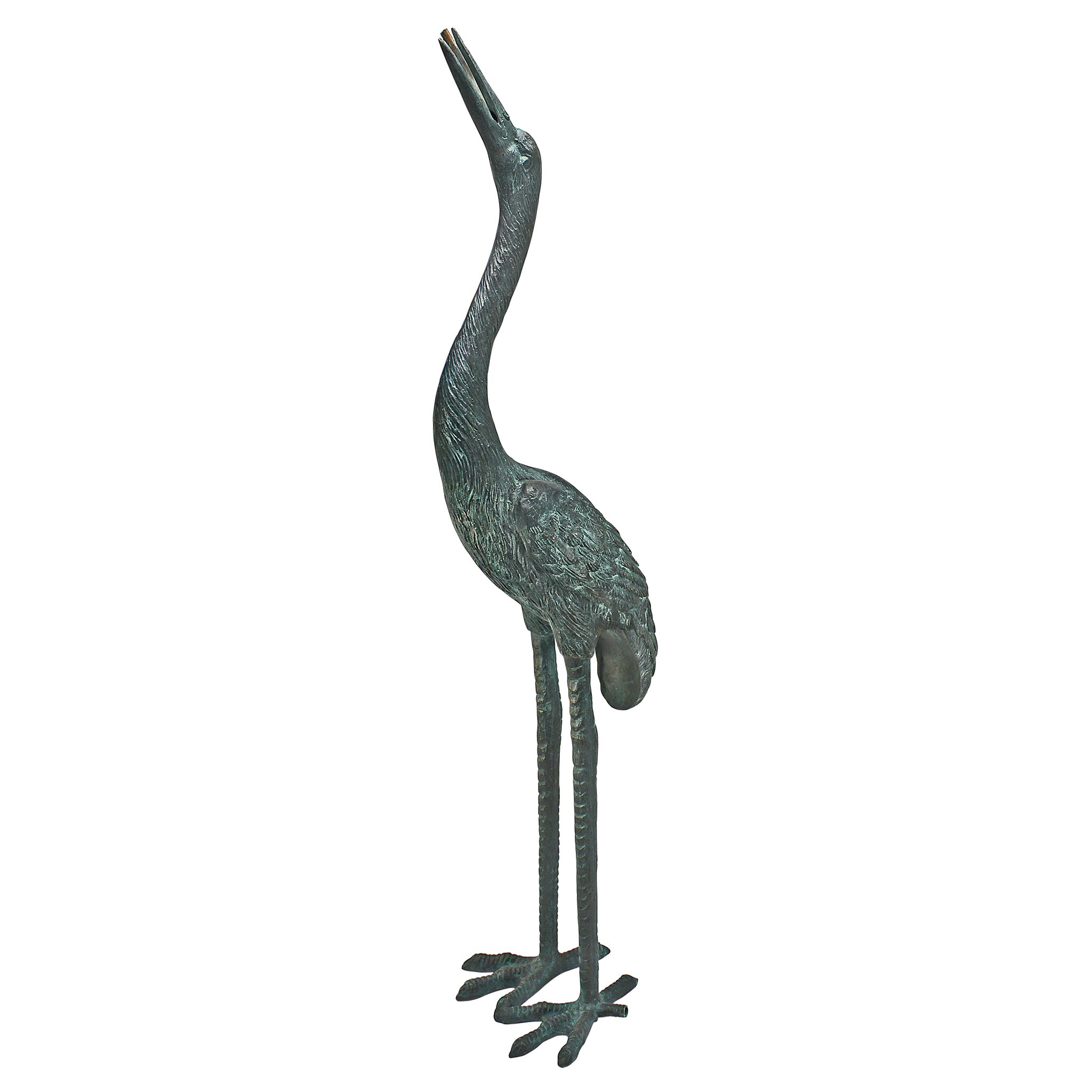 Toscano - Small Crane Piped Garden Statue