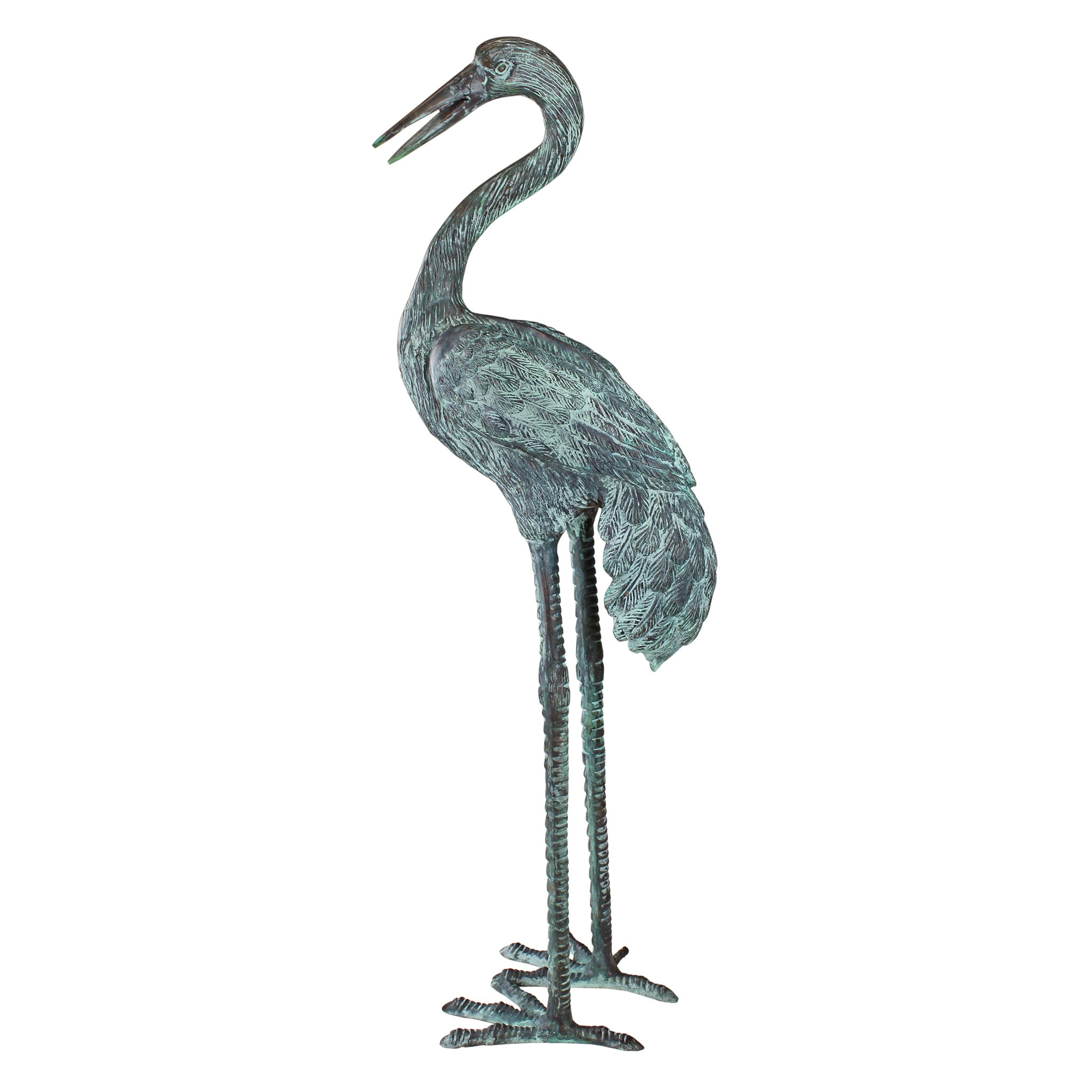 Toscano - Large Crane Piped Garden Statue