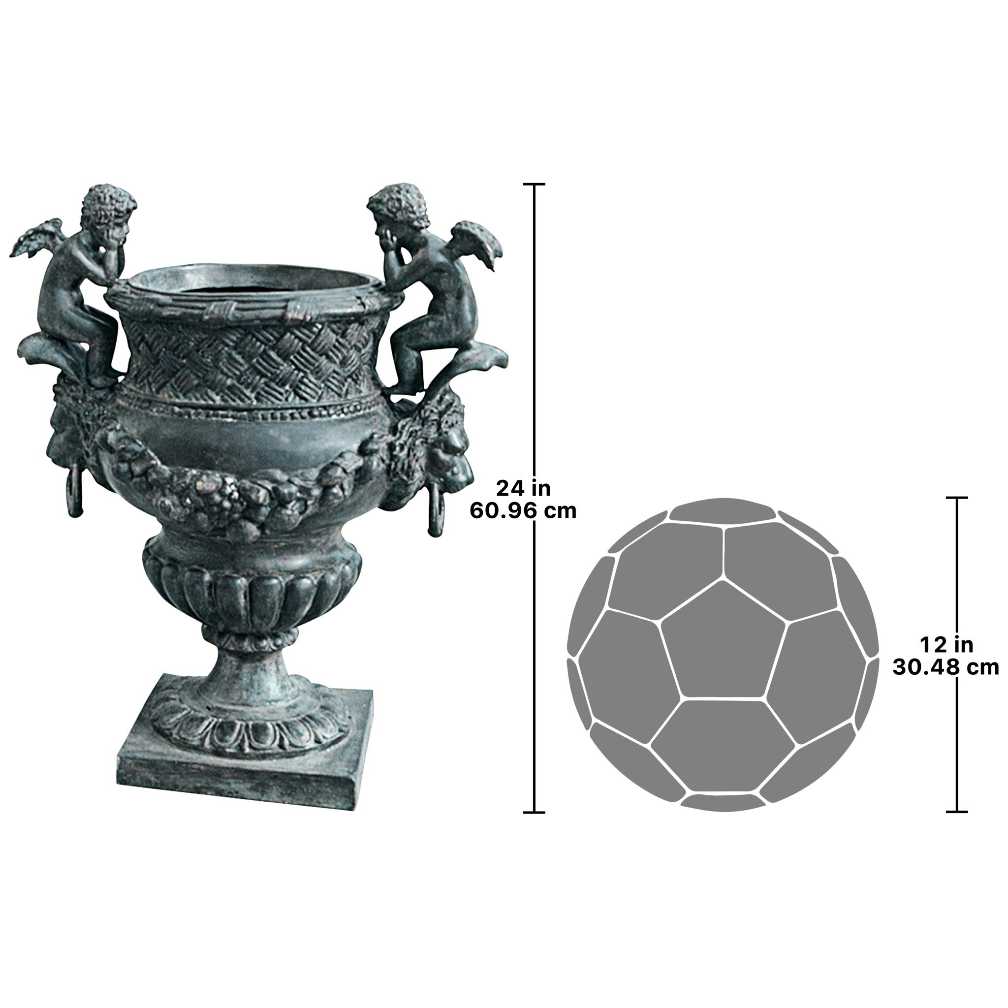 Toscano - The Duval Double Cherub Garden Urn