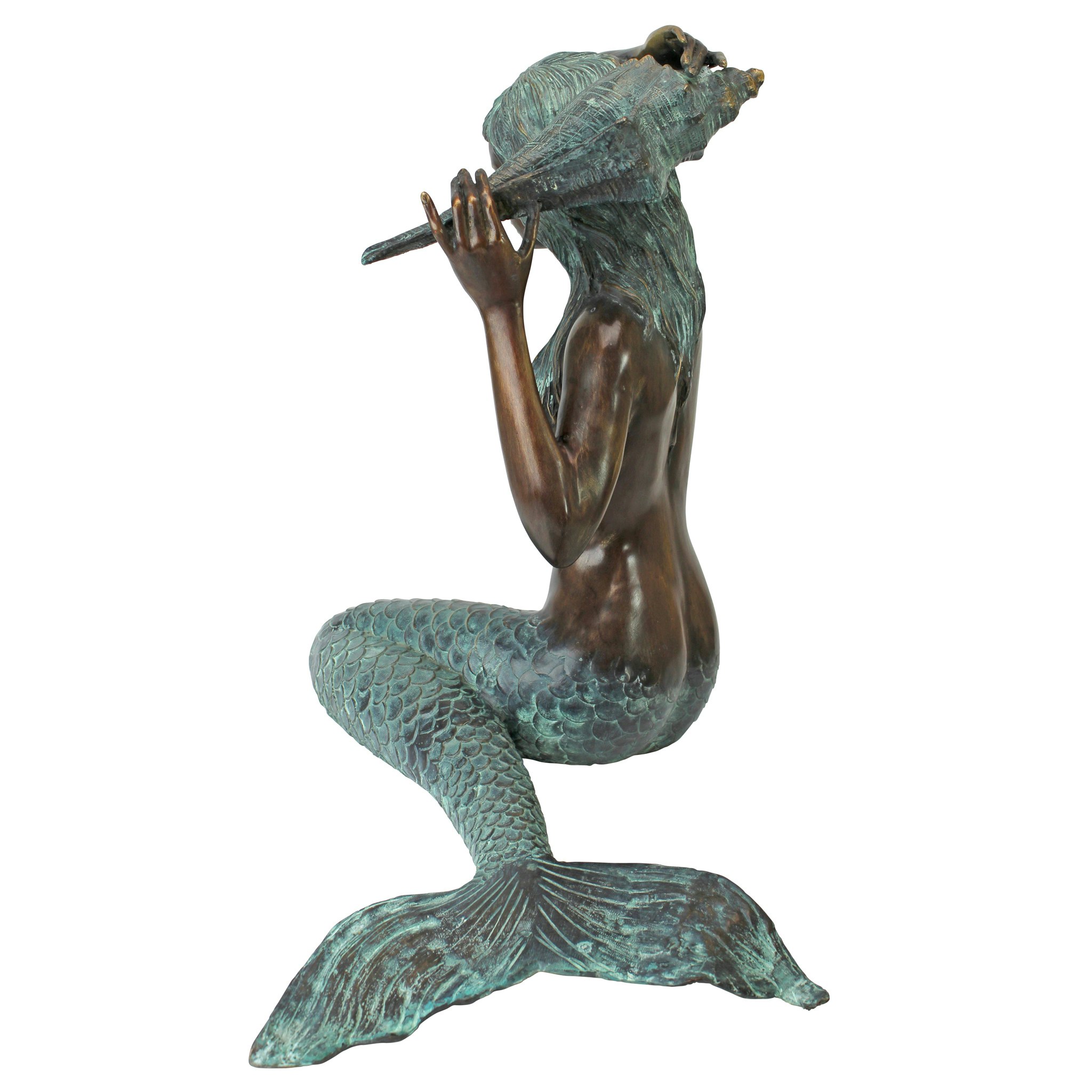 Toscano Mermaid of the Isle of Capri Piped Garden Statue - Medium