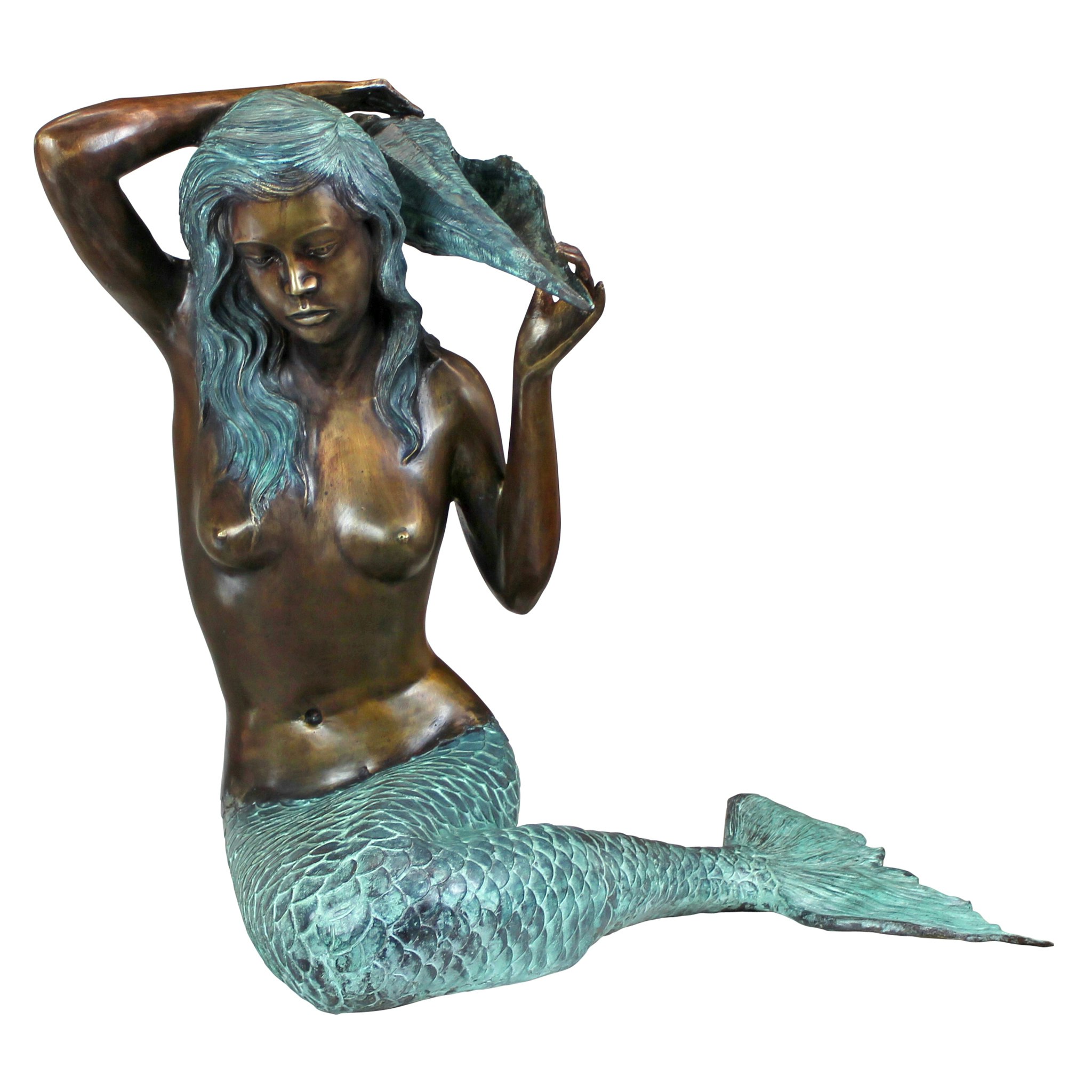 Toscano - Mermaid of the Isle of Capri Piped Garden Statue