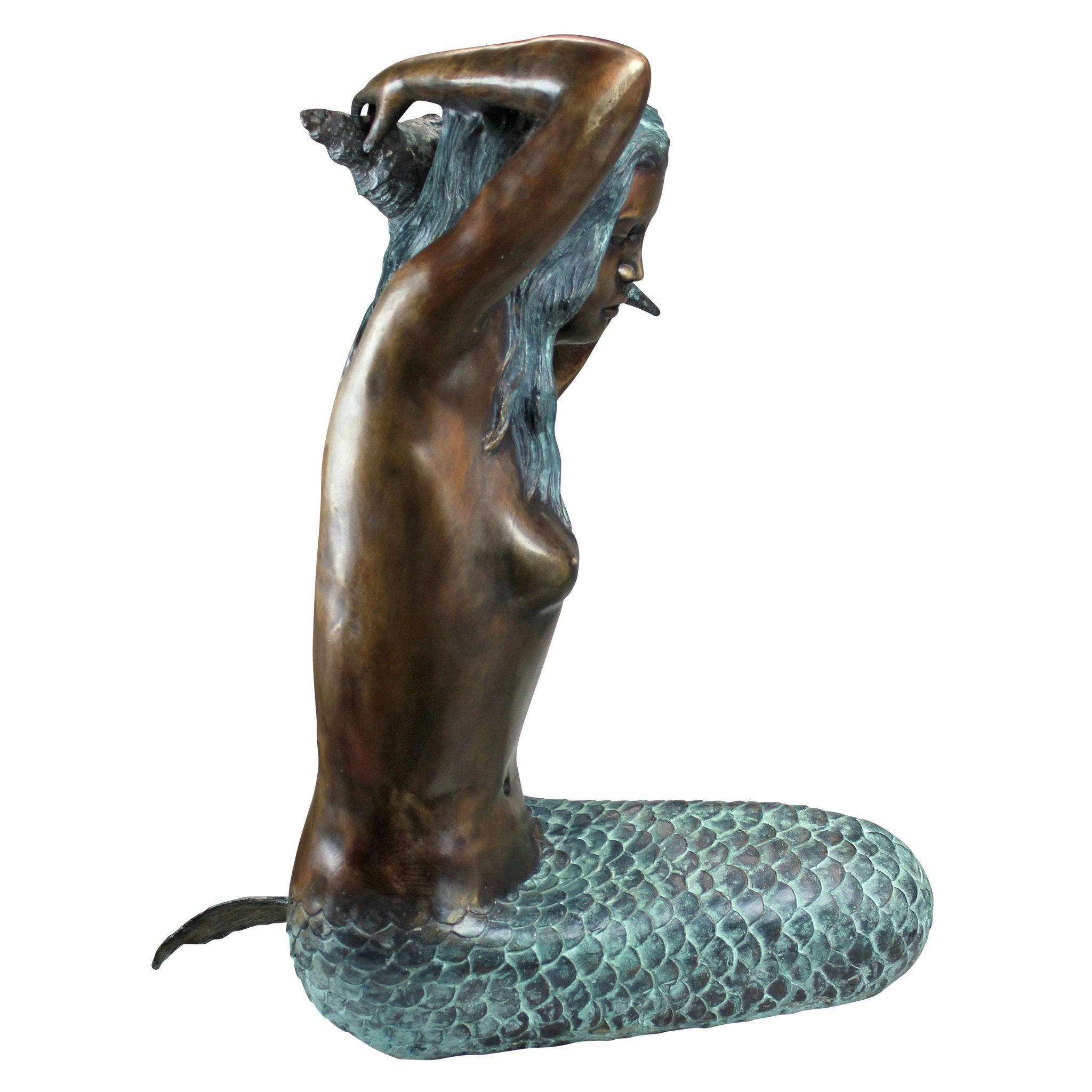 Toscano Mermaid of the Isle of Capri Piped Garden Statue - Large