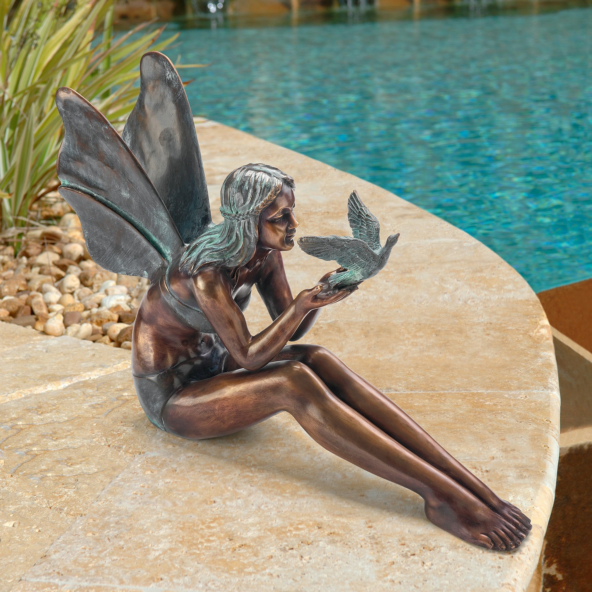 Toscano - Bird Fairy Garden Statue