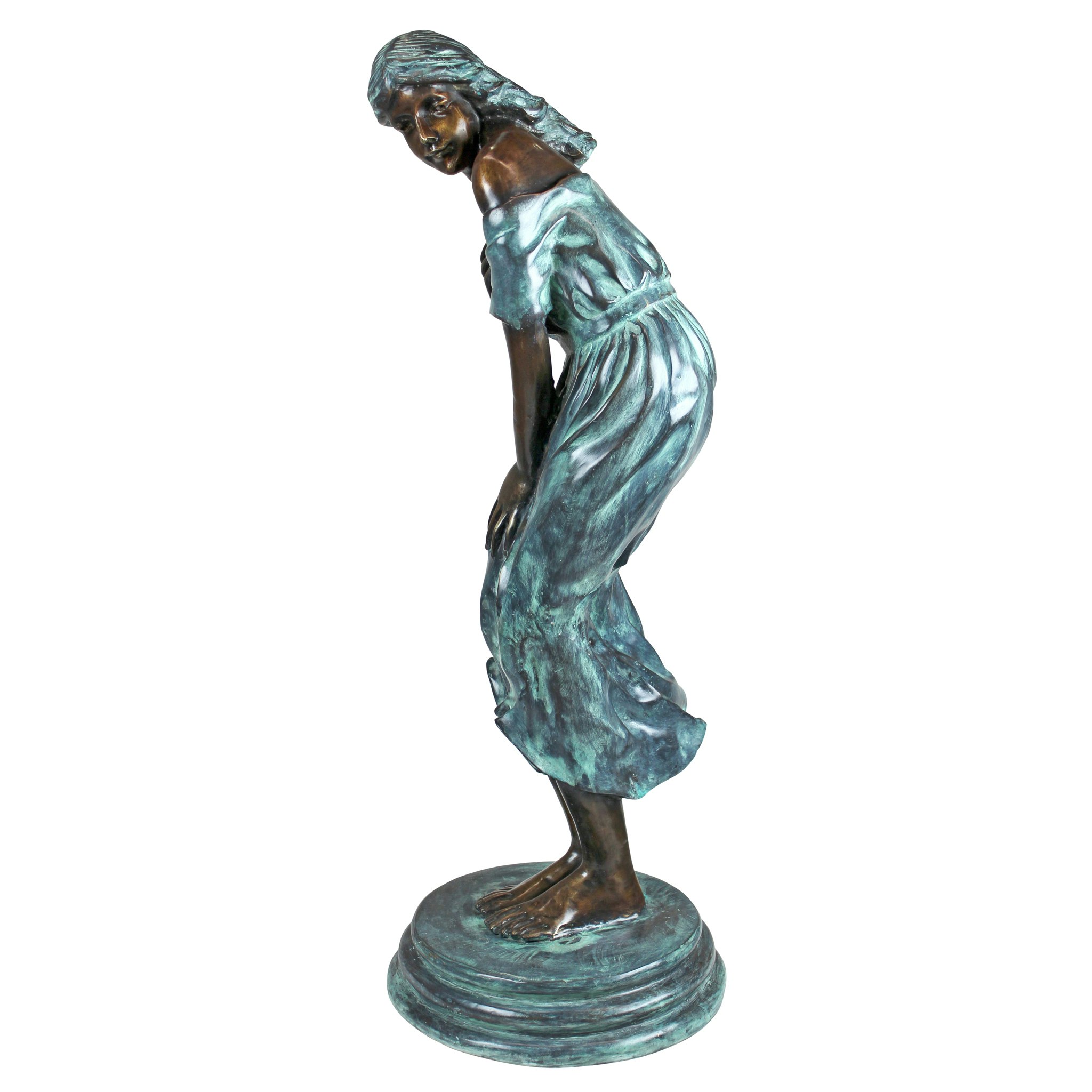 Toscano Windblown Maiden Garden Statue