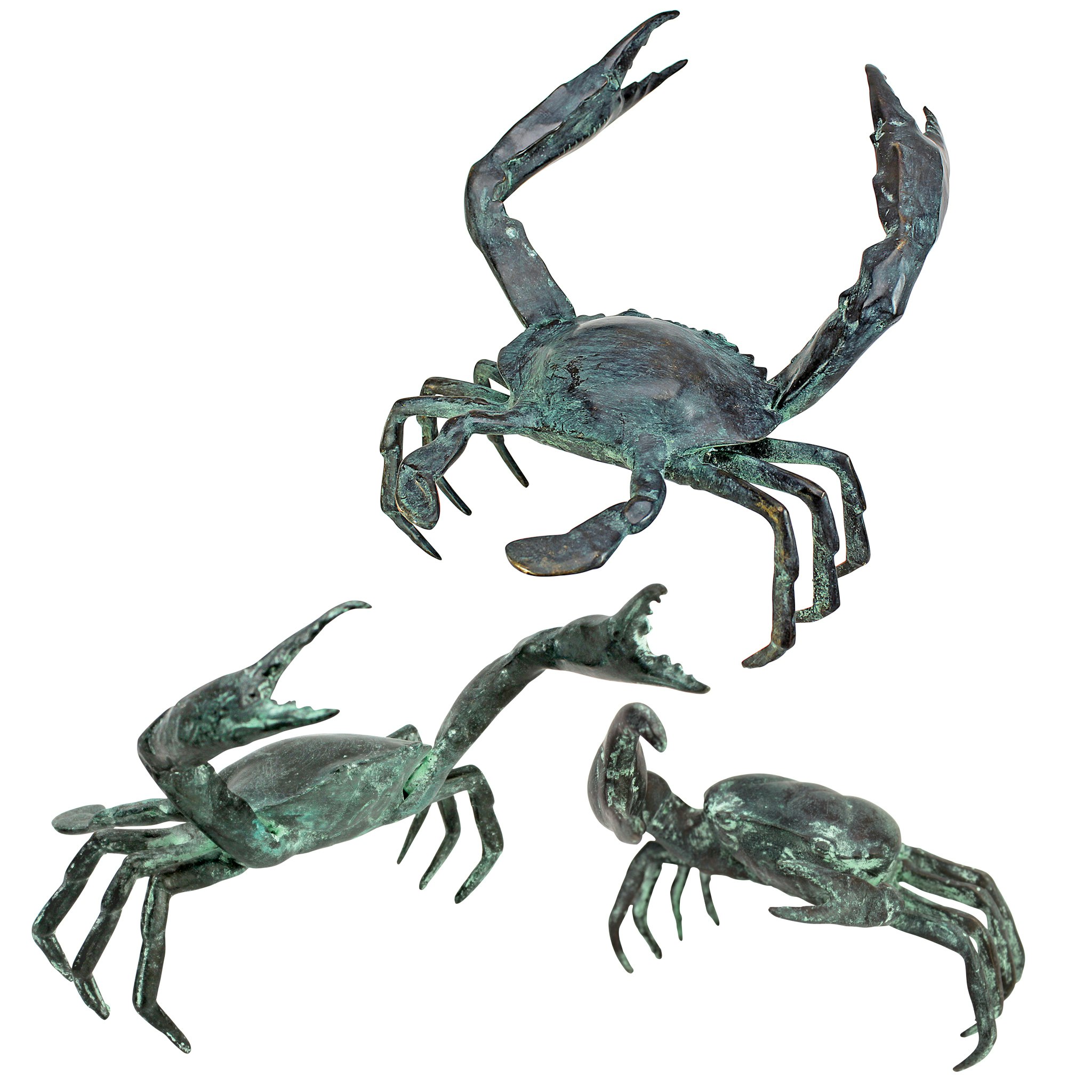 Toscano - Set of 3 Crab Garden Statues