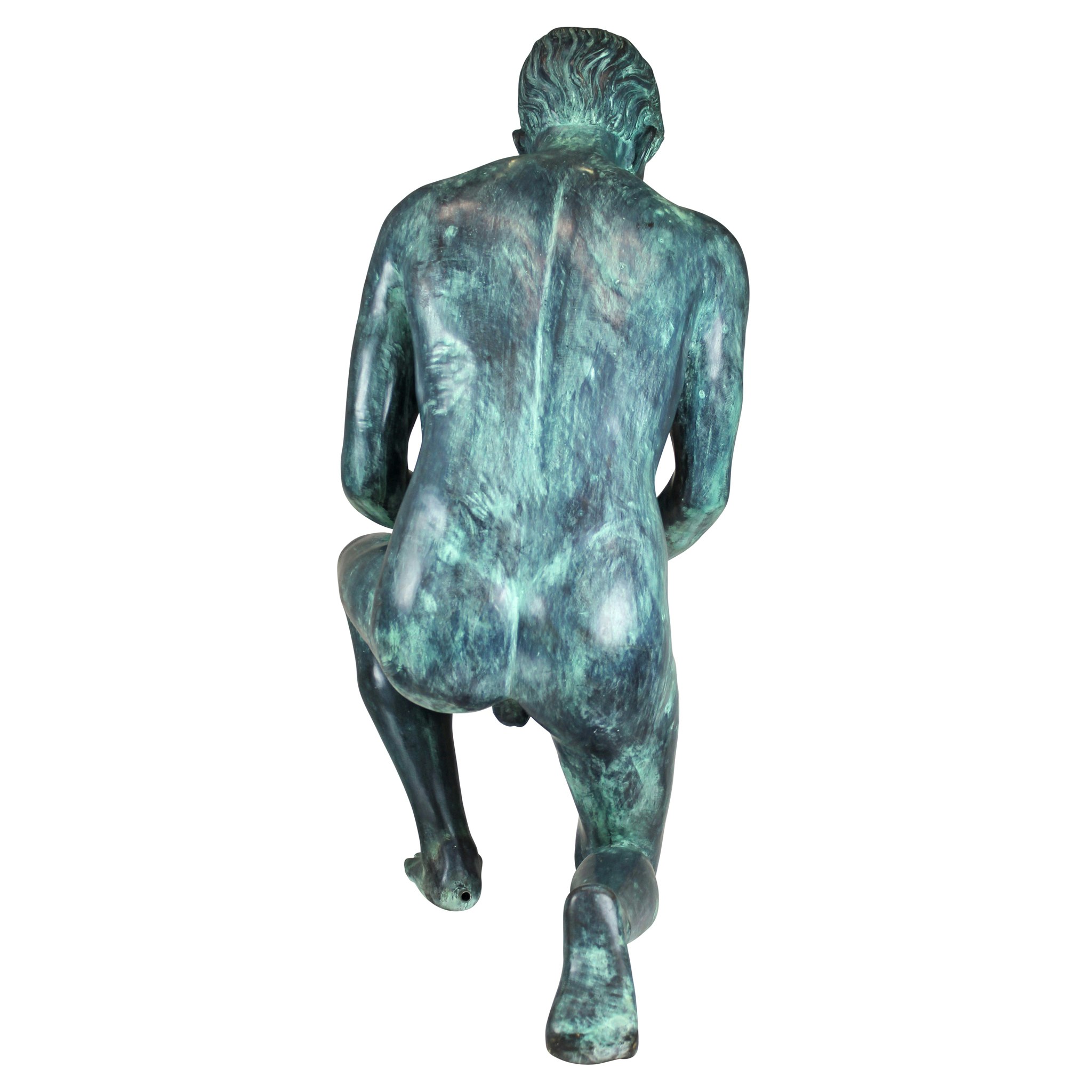 Toscano - Man with Shell Piped Garden Statue